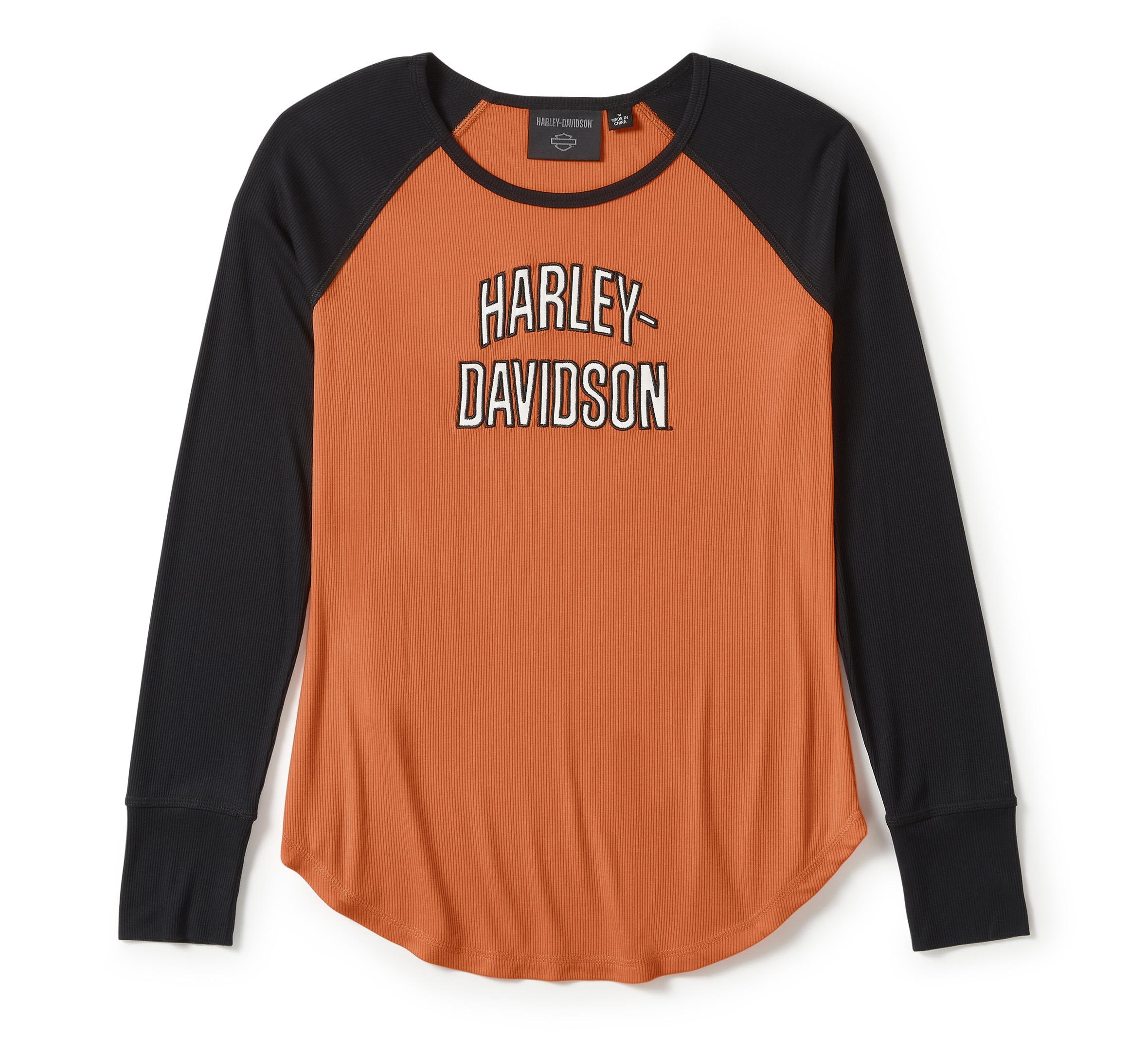 Women's Essential Arched Font Long Sleeve Raglan