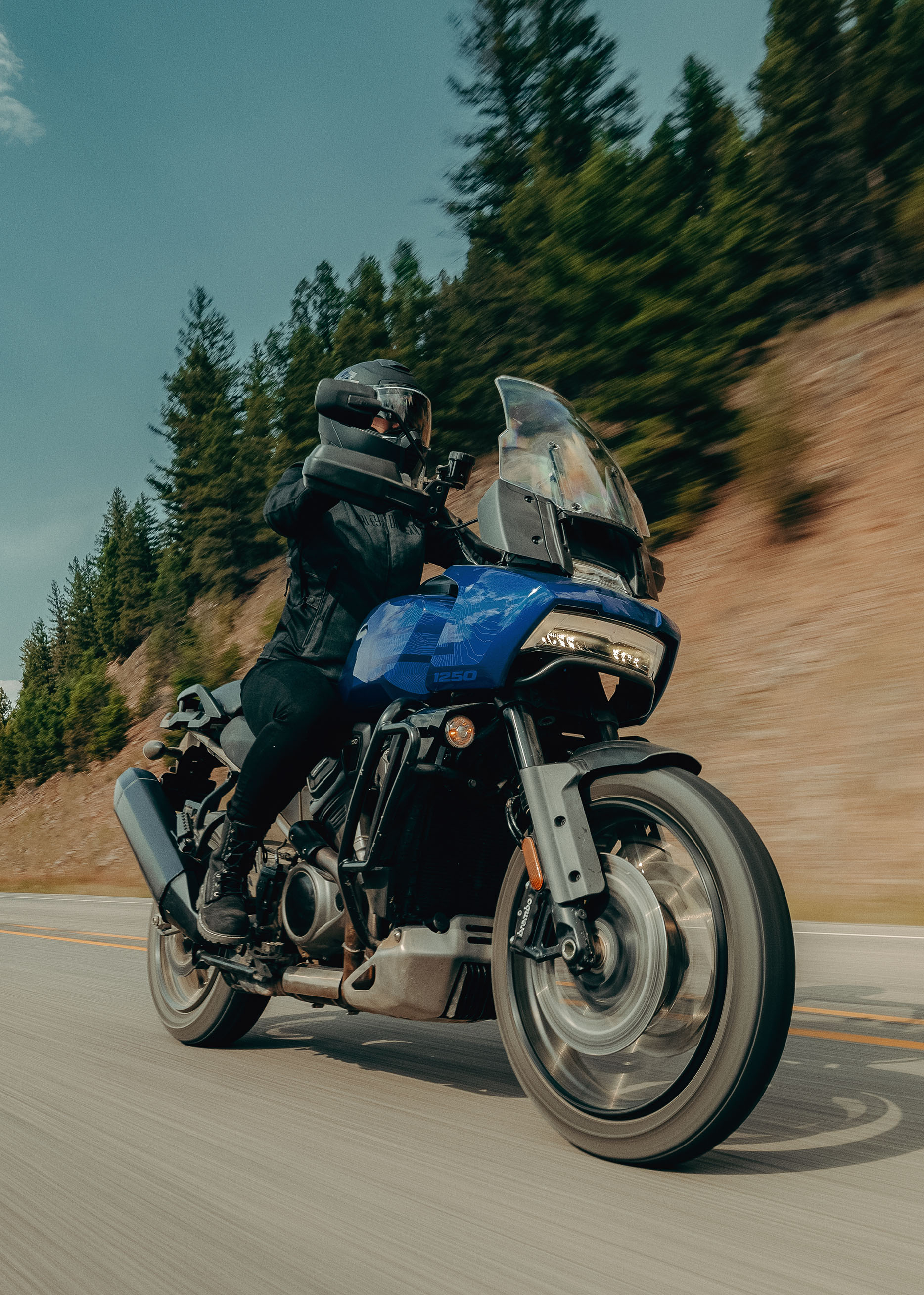 2025 Pan America 1250 Special Motorcycle Riding Shot