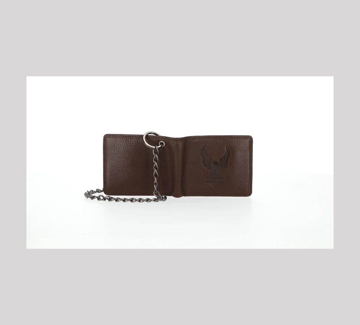 Mens Eagle Billfold Wallet With Chain