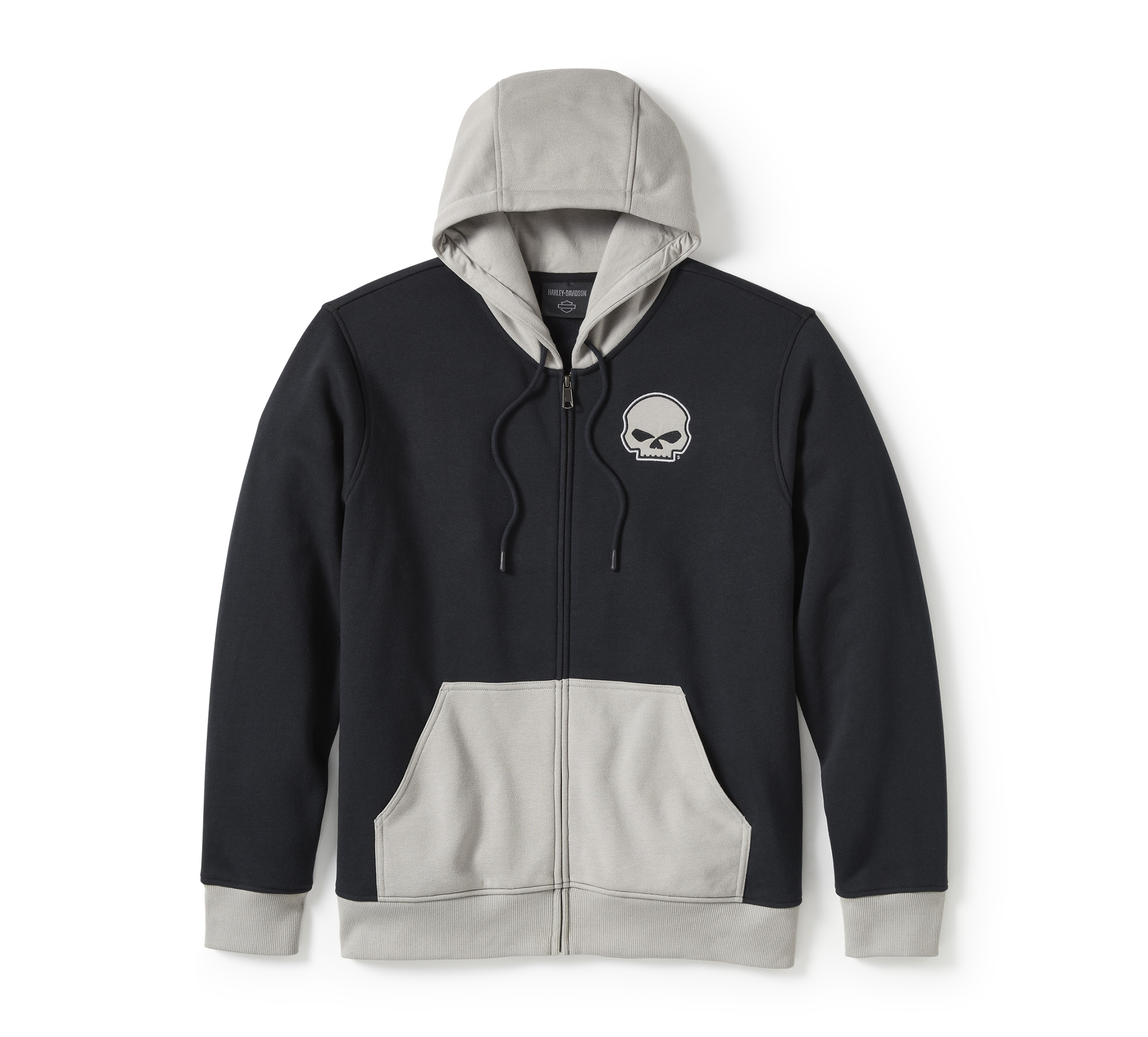 Willie G™ Skull Colorblock Zip Front Hoodie