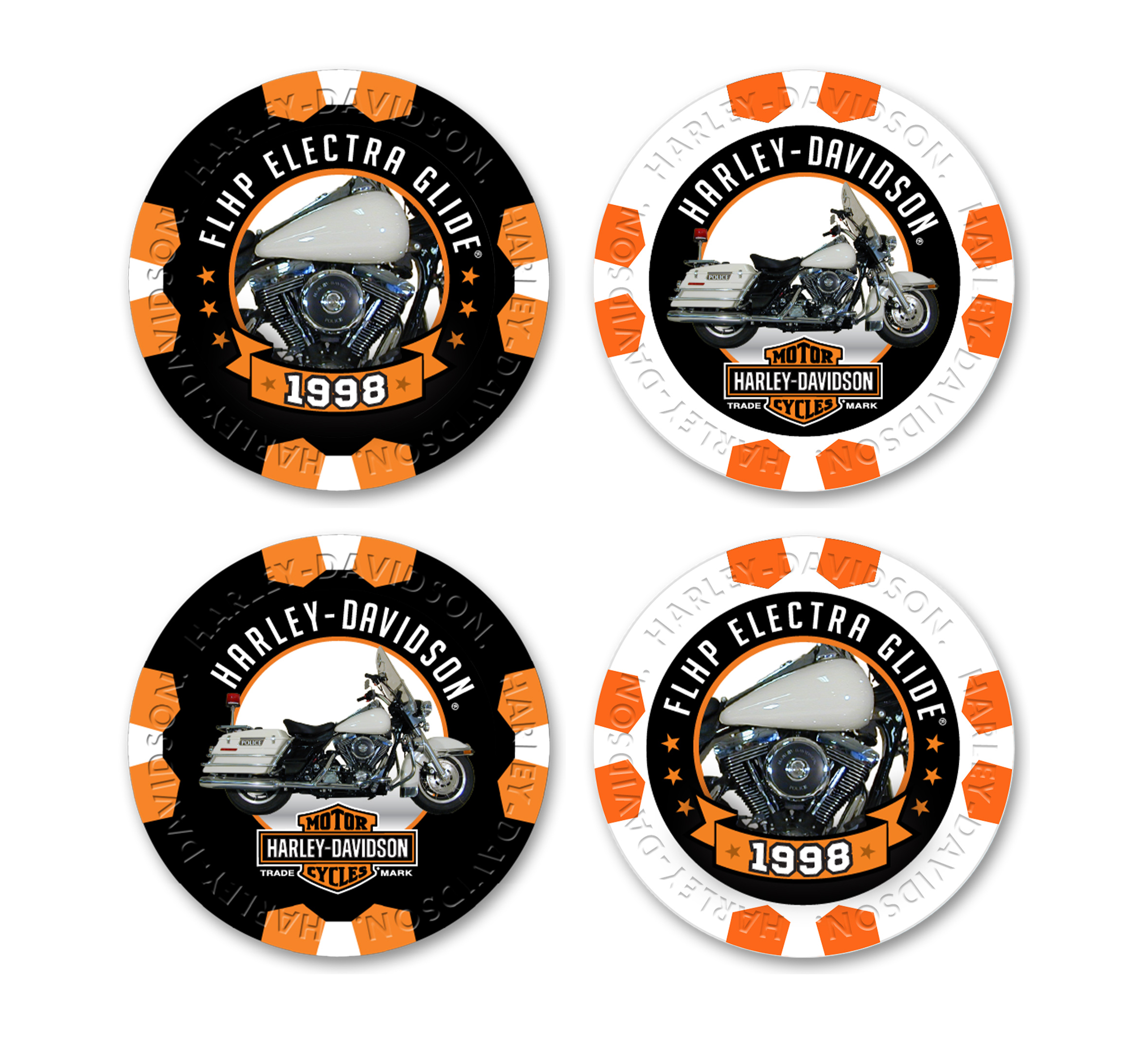 H-D Vintage Poker Chips Series 20 - 1998 FLHP Electra Glide®
