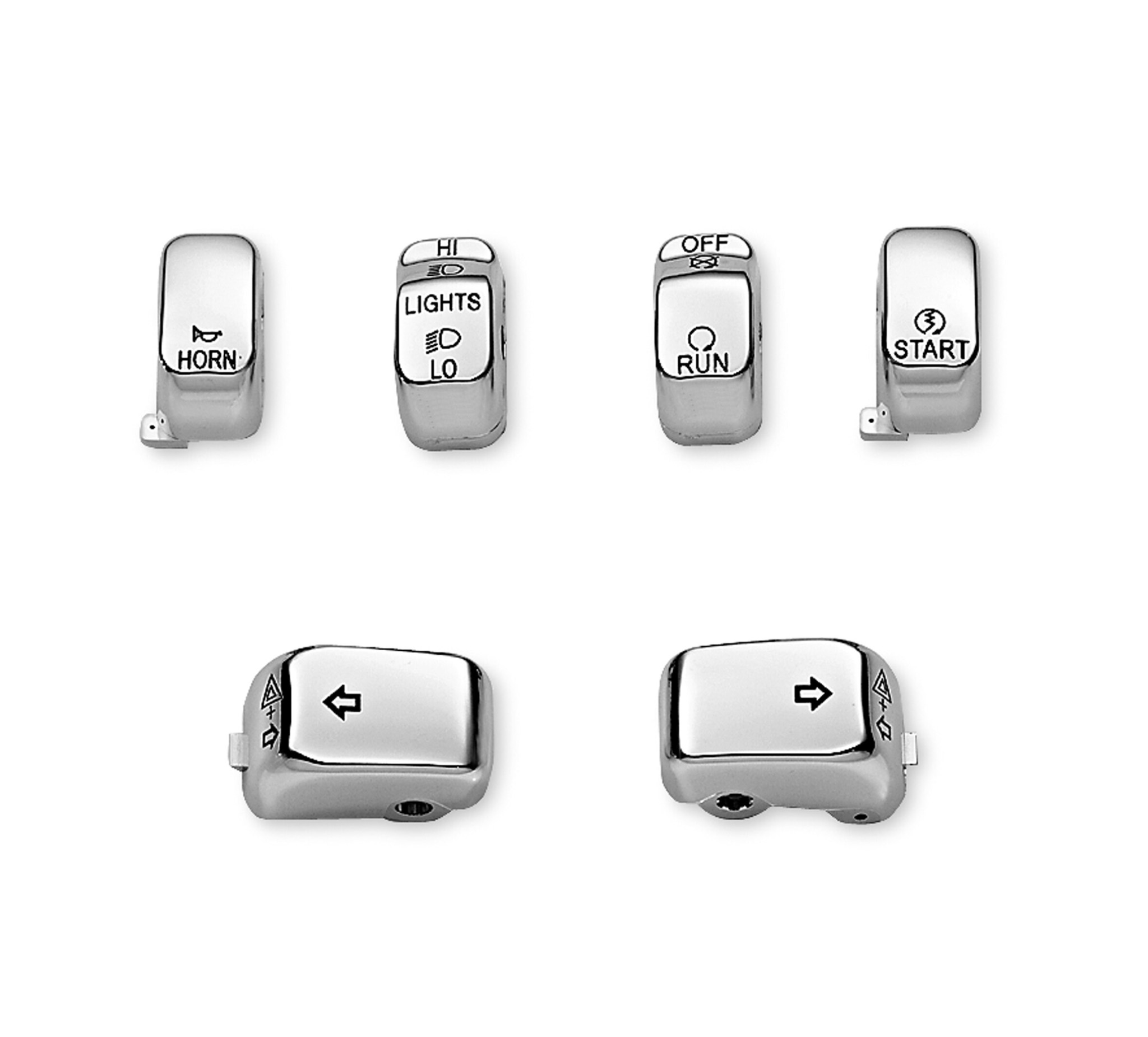 Chrome Switch Cap Kit