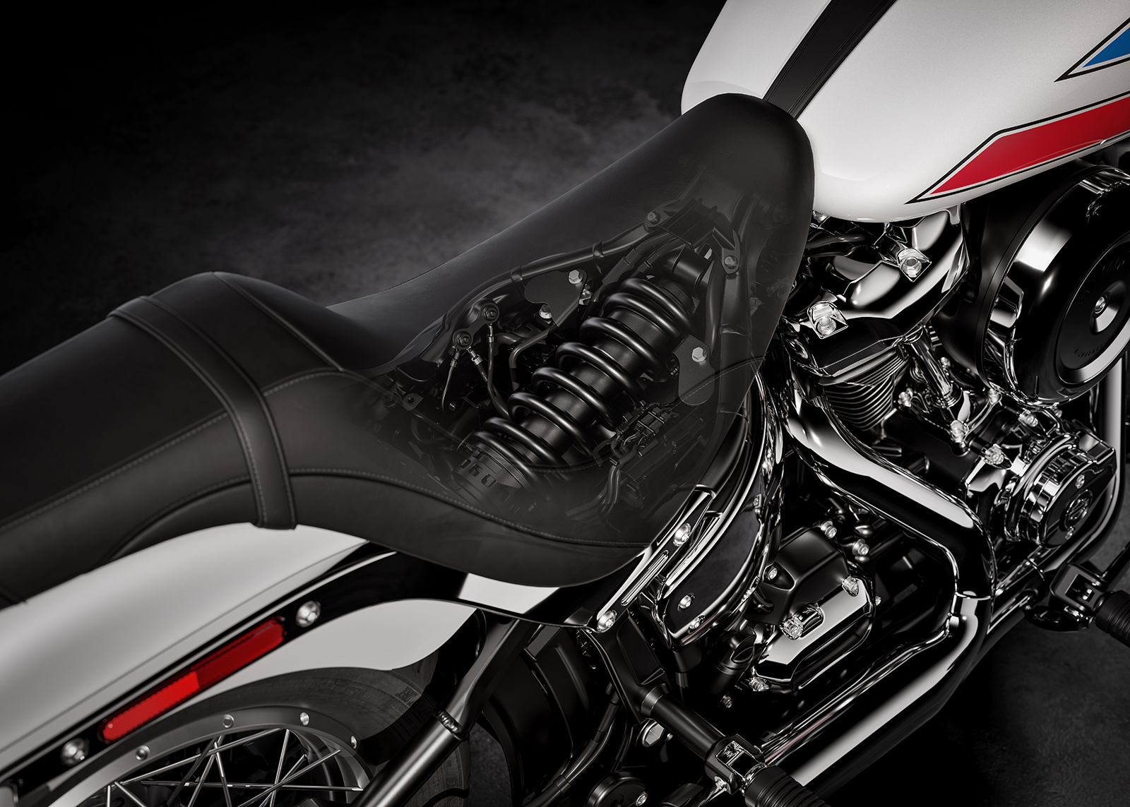 2026 Super-Glide Rear Monoshock Close up Shot