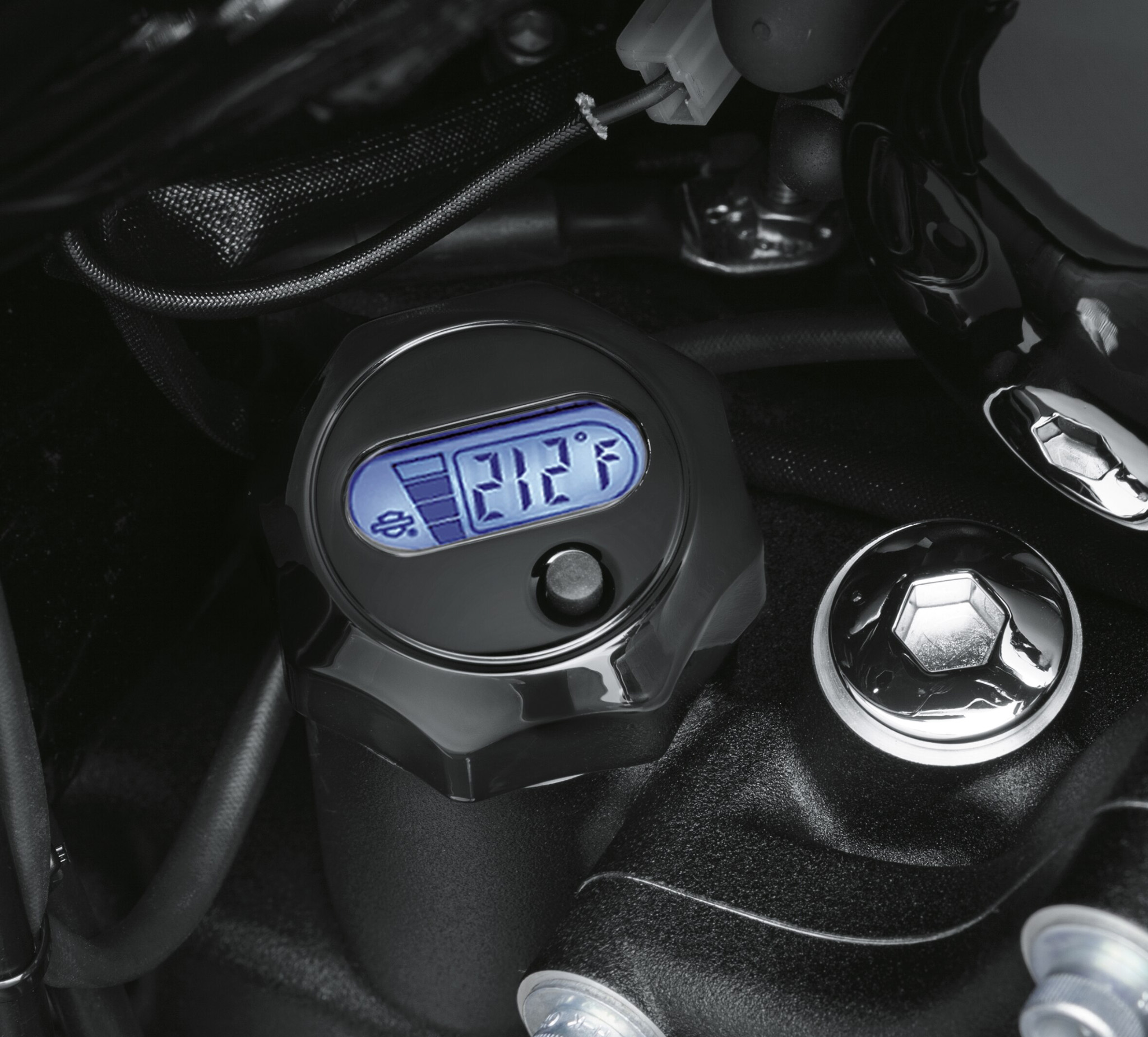 Oil Level and Temperature Dipstick with Lighted LCD Readout