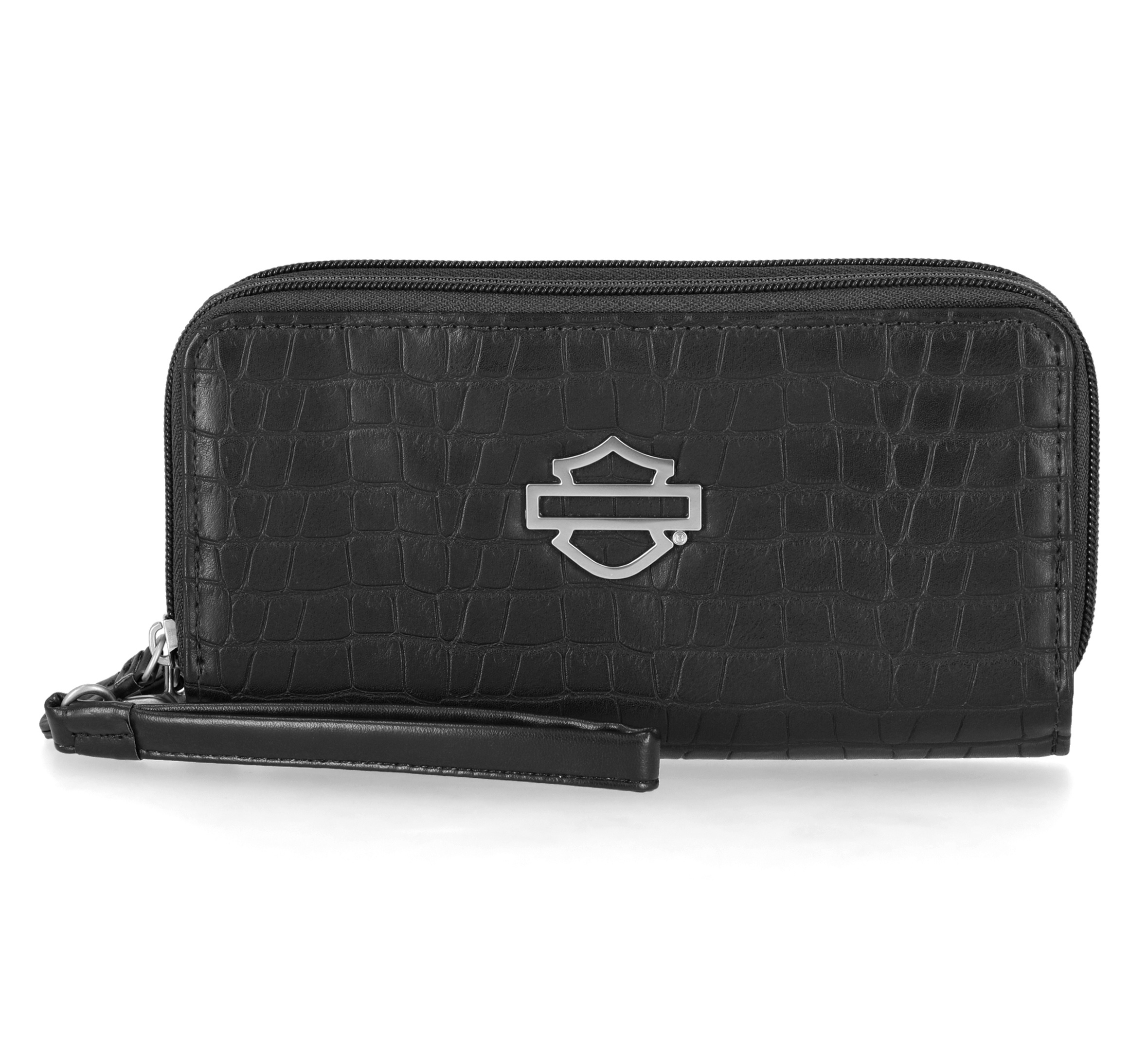 Croco Zip Around Wallet With Wristlet | Harley-Davidson USA