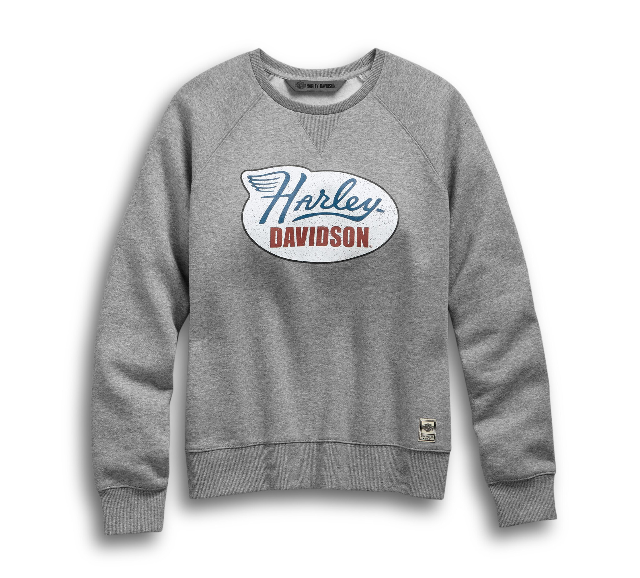 Women's Distressed Print Pullover Sweatshirt