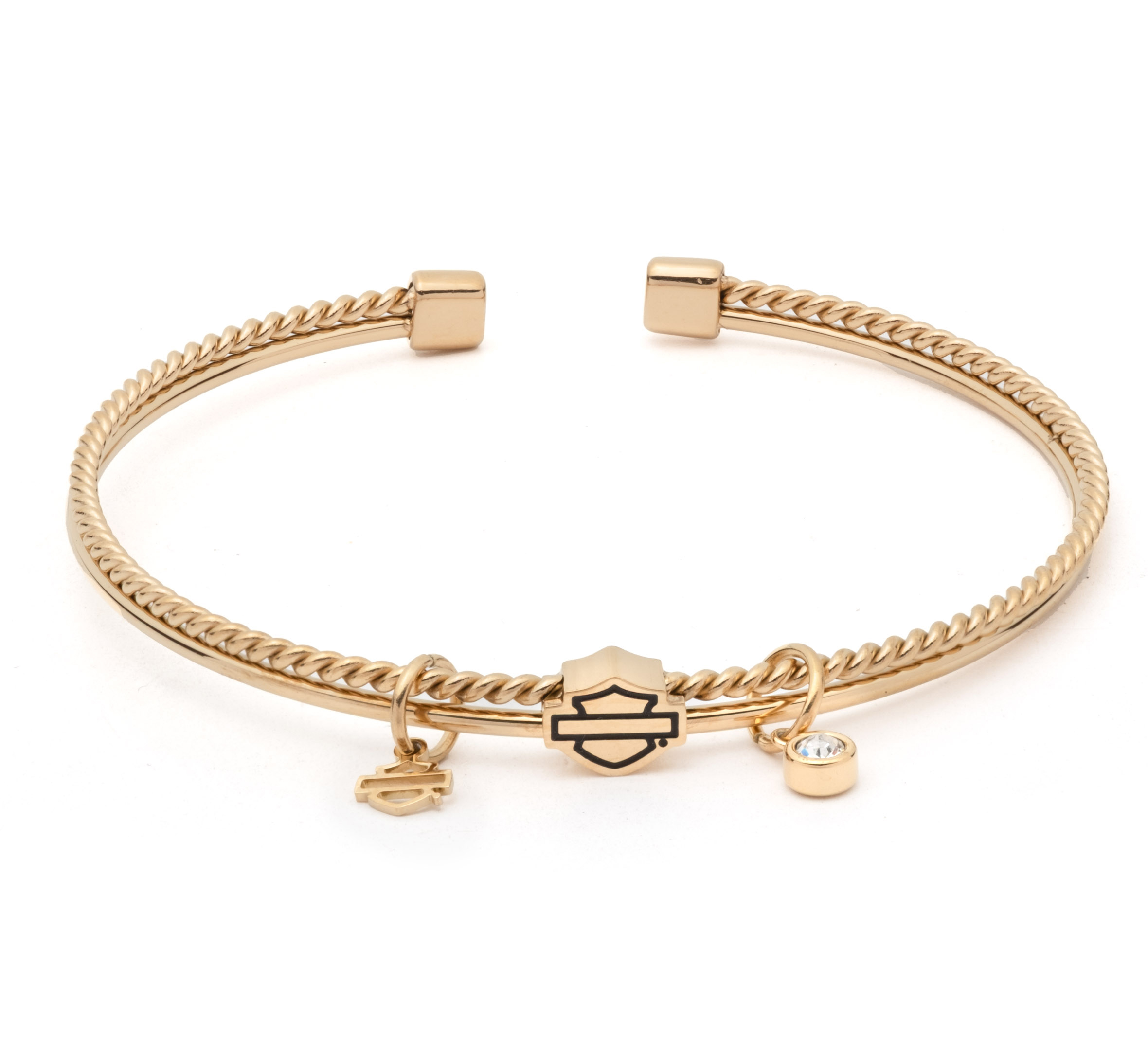 WOMEN'S Bar & Shield CHARM TEXTURED CUFF BRACELET | Harley