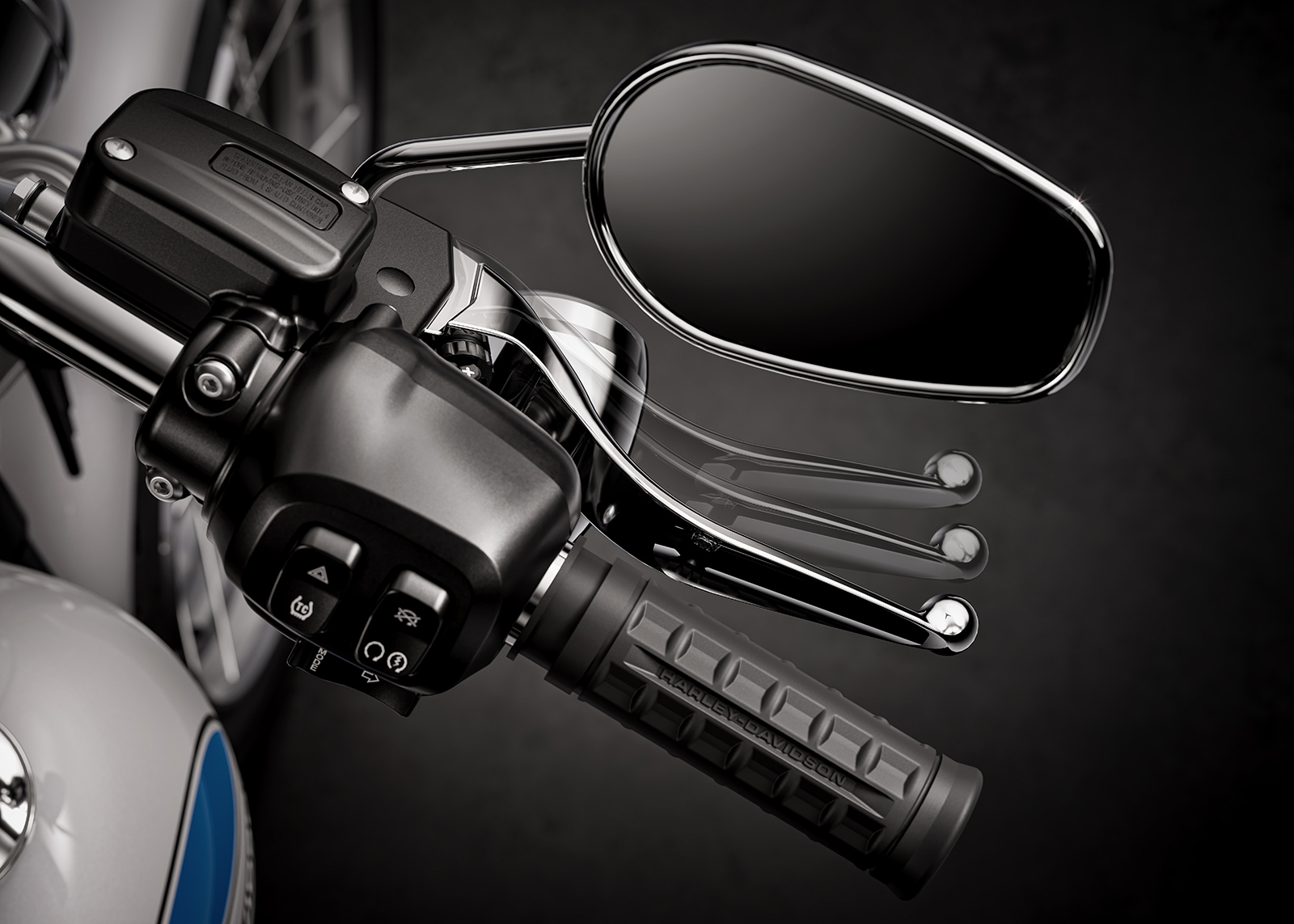 2026 Super Glide Adjustable Brake Lever Close up Shot