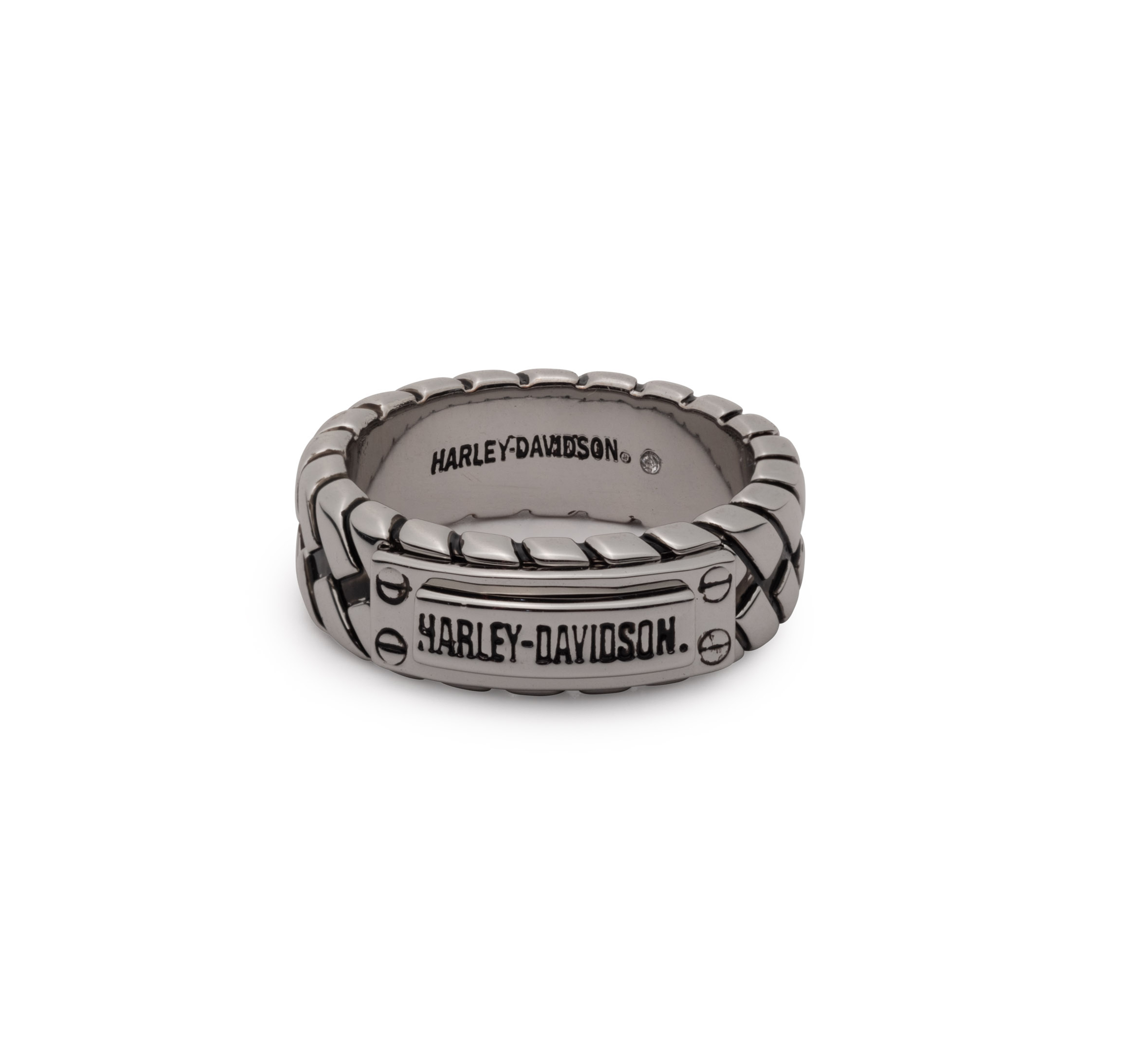 Men's H-D Wordmark Logo Braided Ring