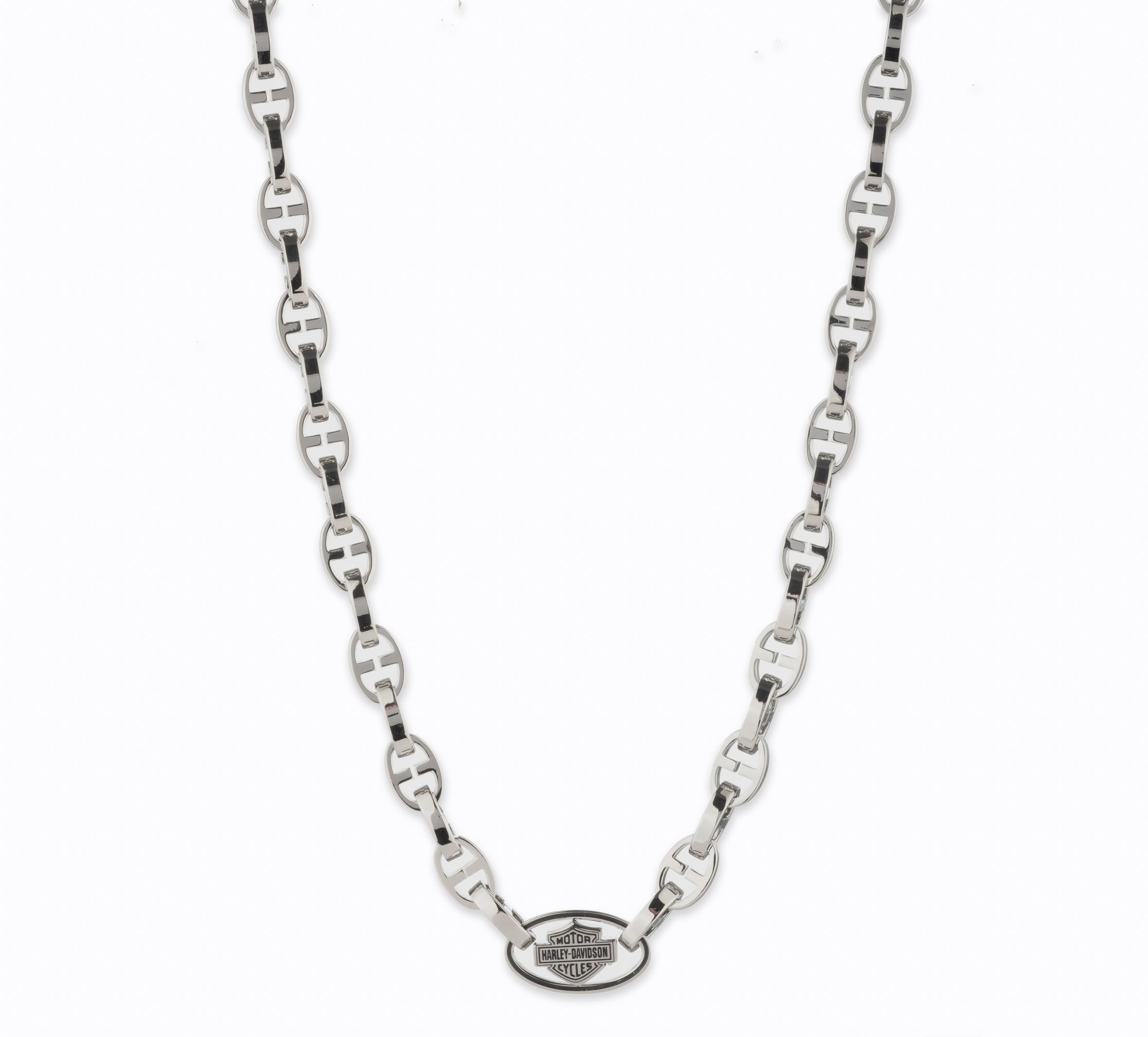 Men's 24" Bar & Shield Mariner Chain Link Necklace