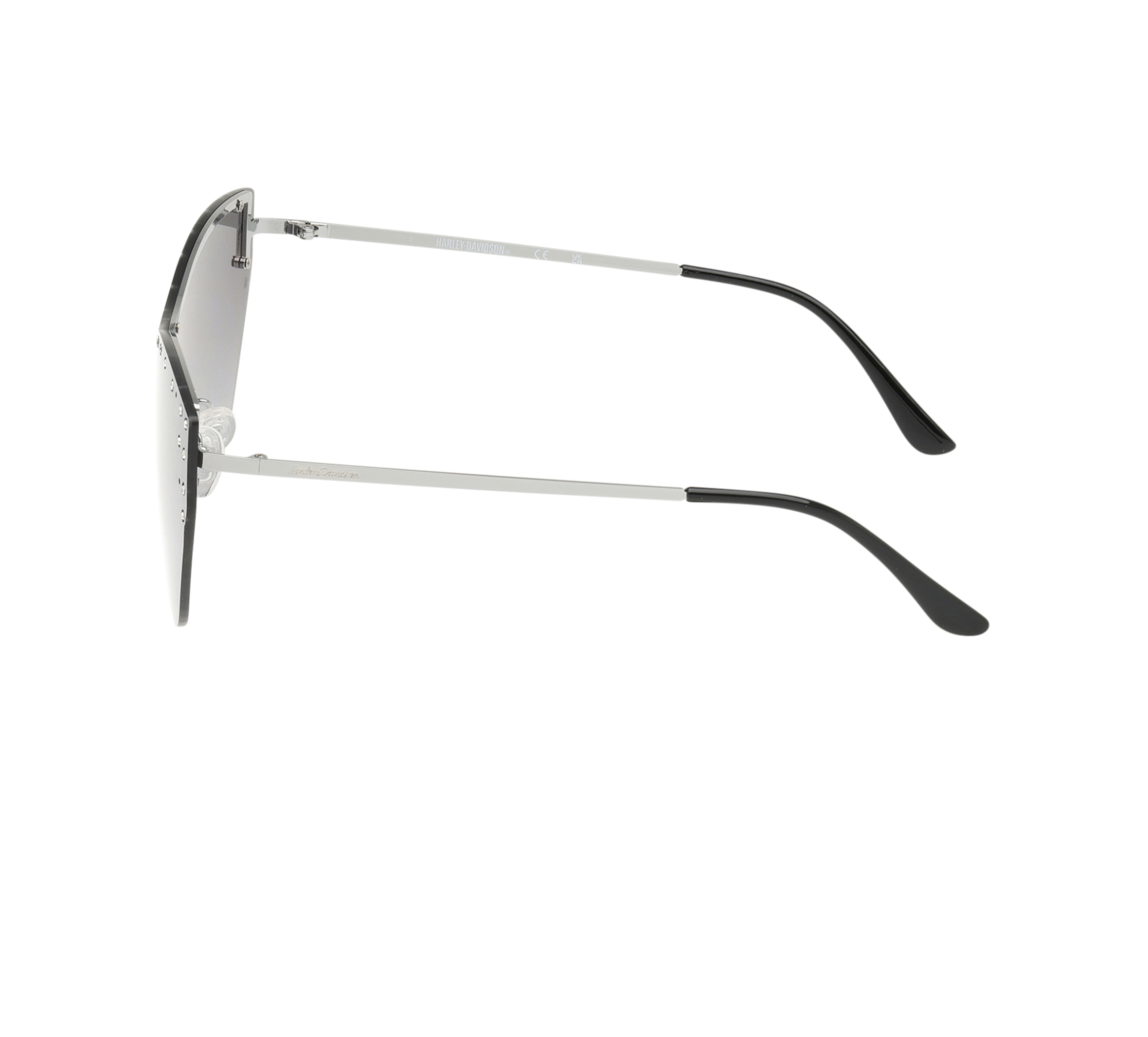 Cat-eye Lifestyle Rimless  Shield Sunglasses