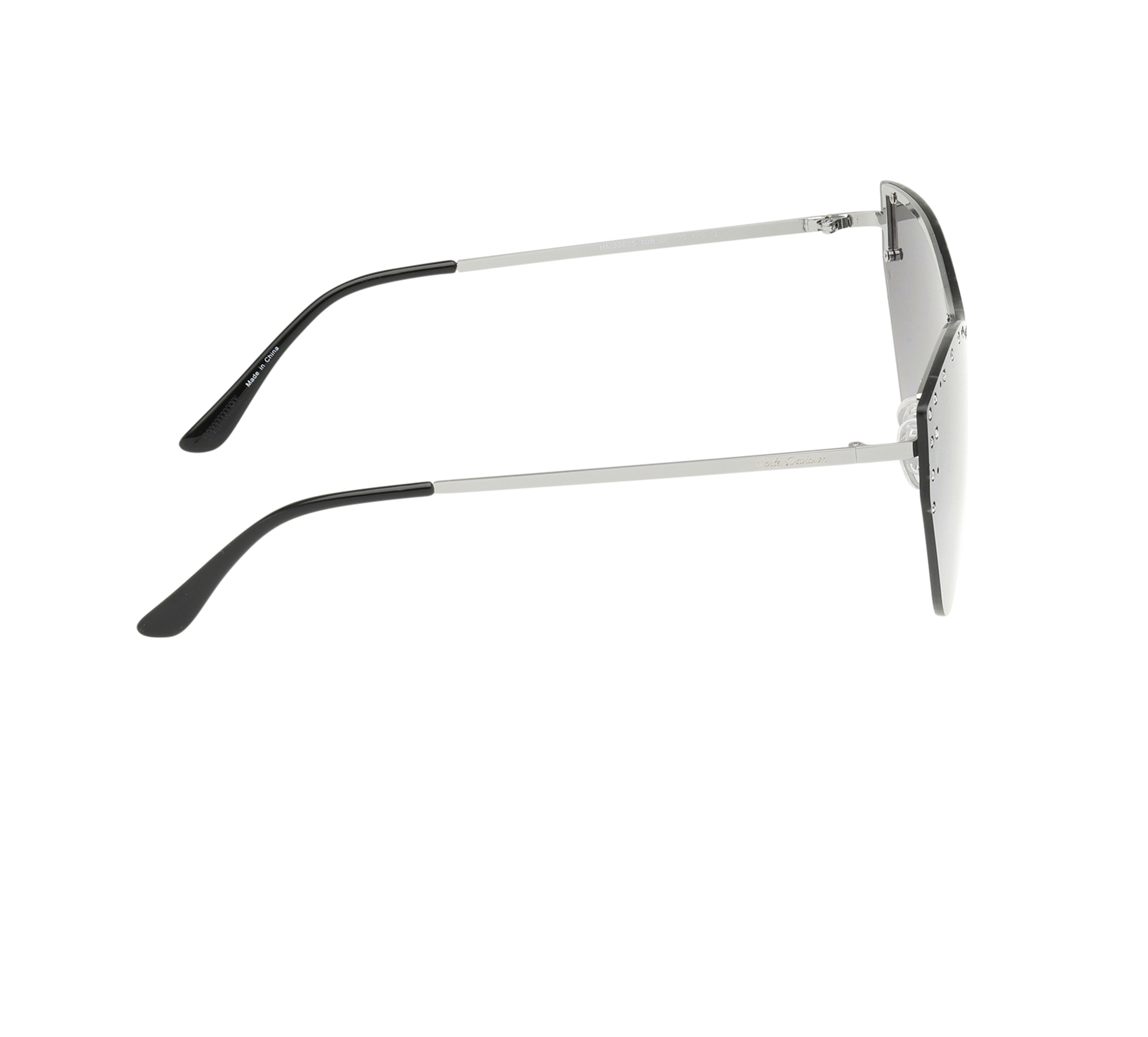 Cat-eye Lifestyle Rimless  Shield Sunglasses