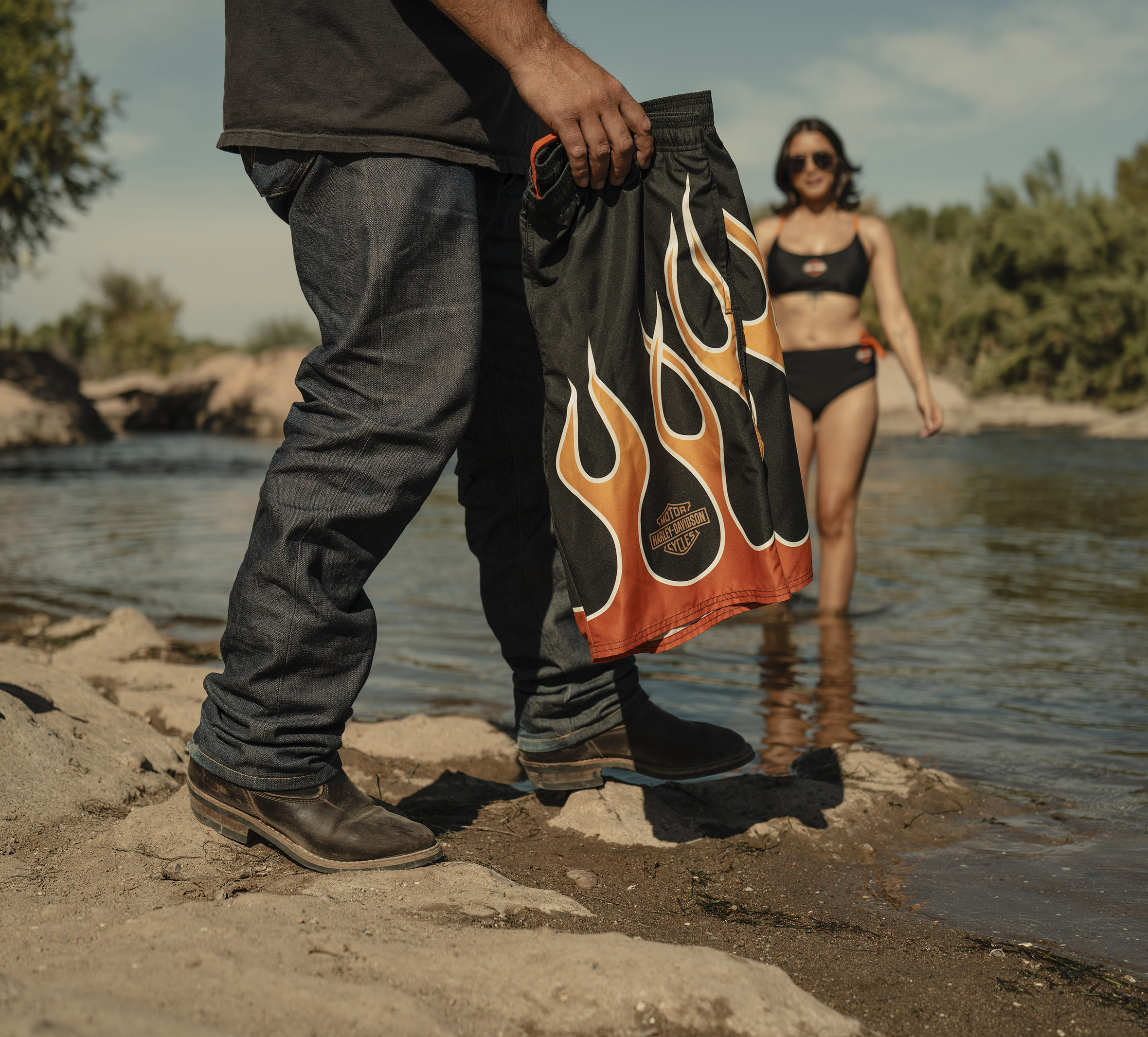 Men's 1980 FX Flames Swim Trunk