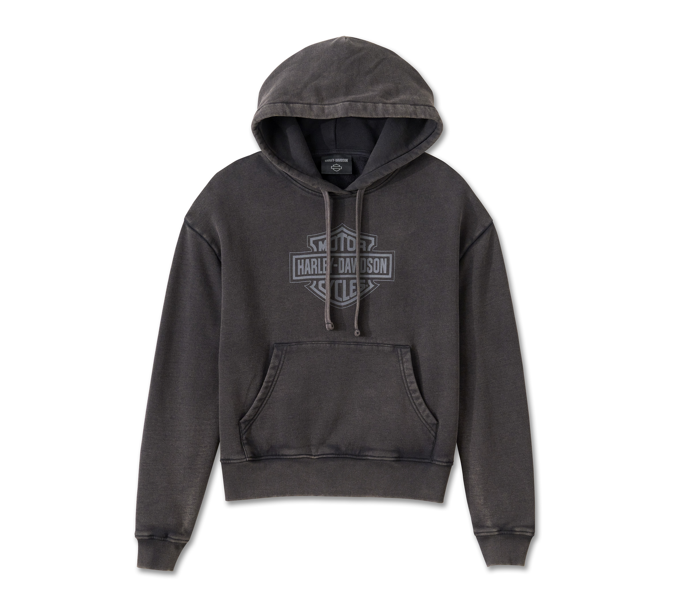 Women's Oversized Washed Bar & Shield Hoodie