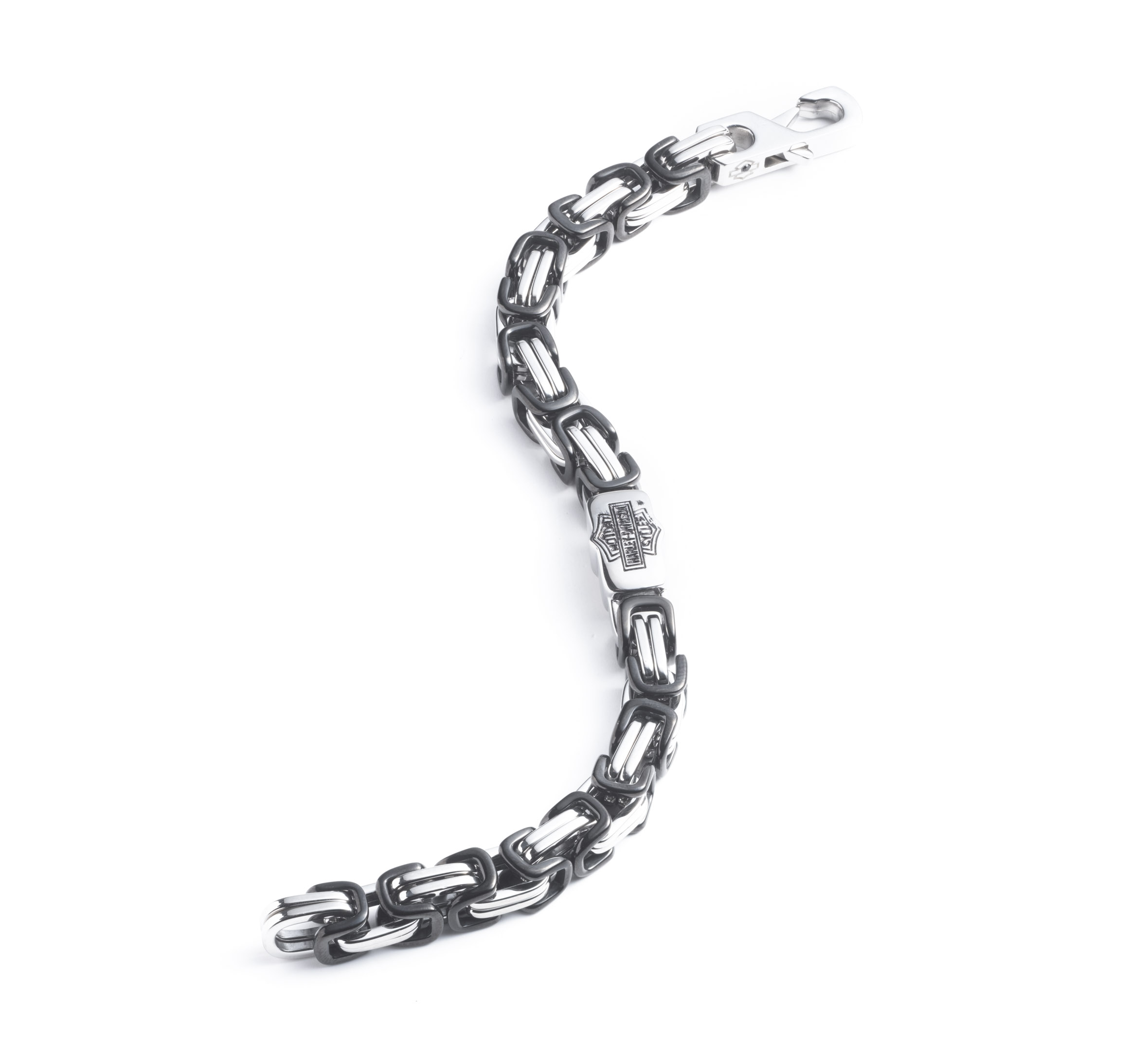 Men's Twotone Interlocked Link Logo Bracelet