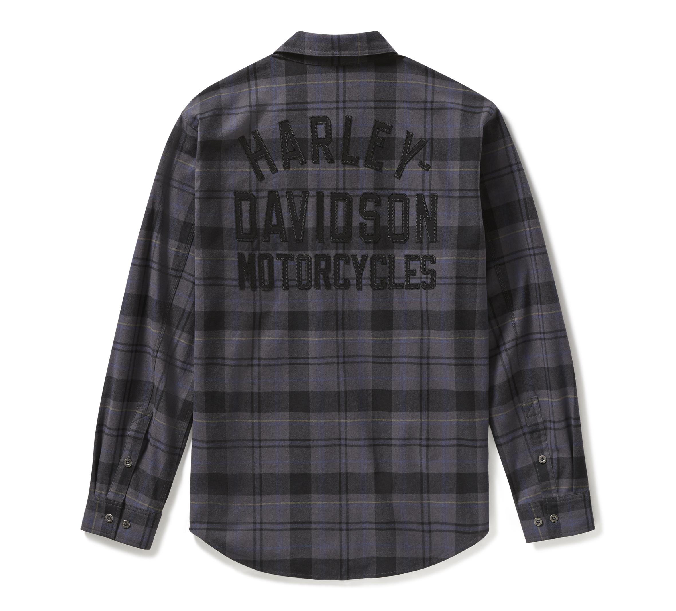 Men's Racer Font Yarn Dyed Plaid Shirt