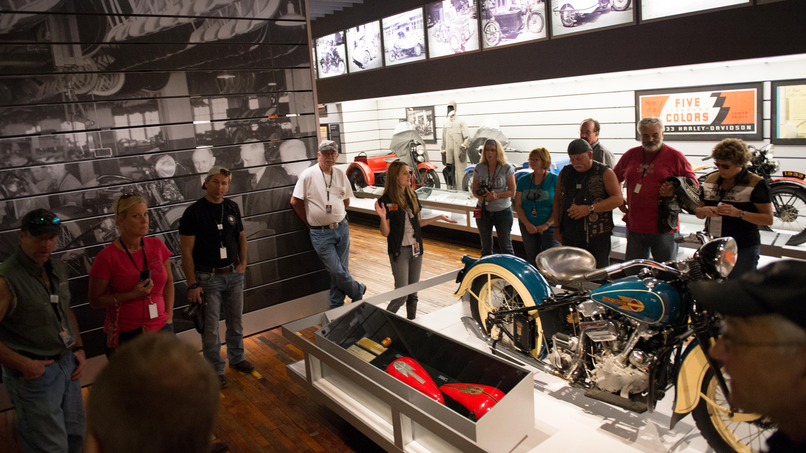 People taking a museum tour