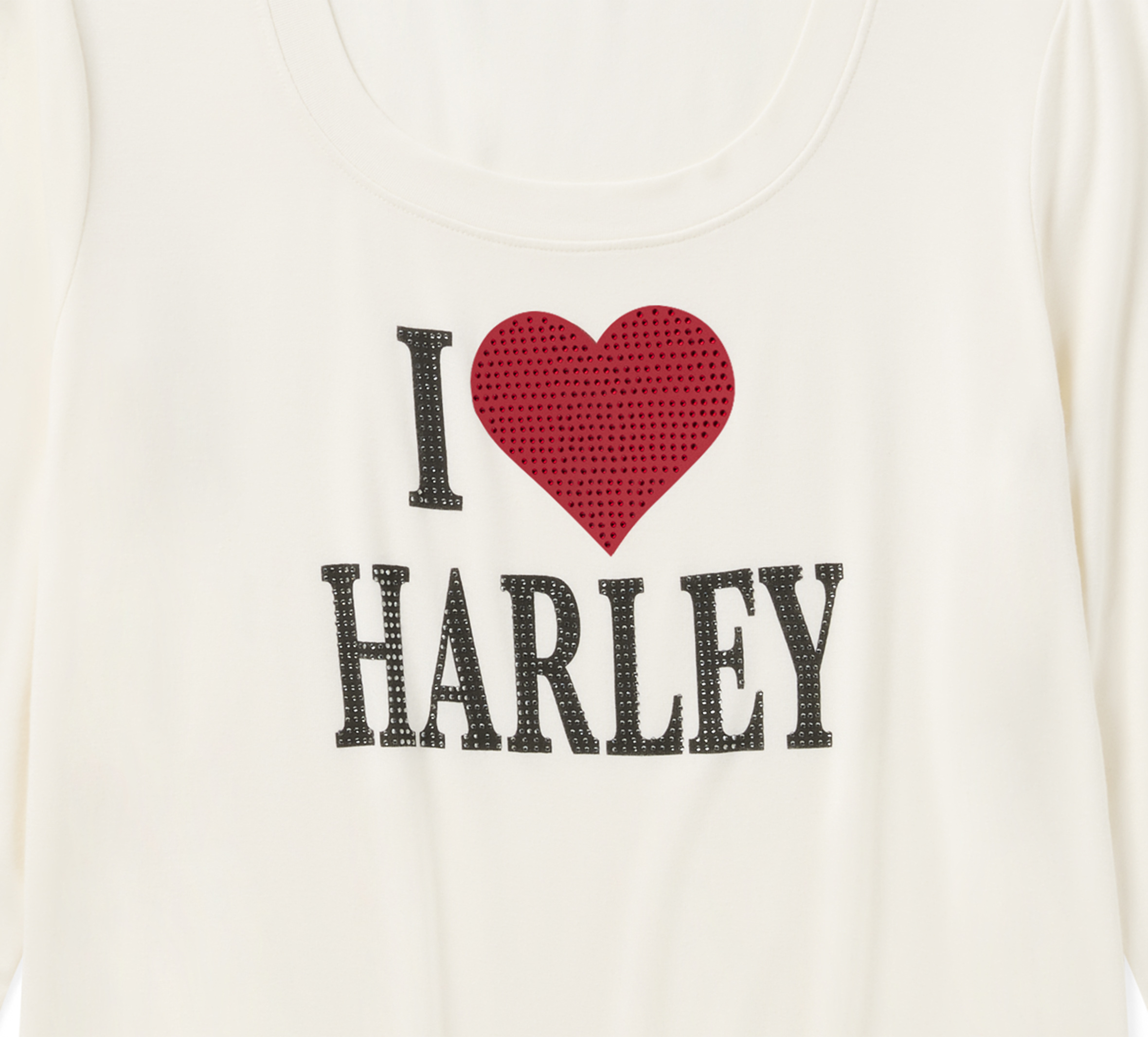 Women's Bling I Love Harley Long Sleeve Tee
