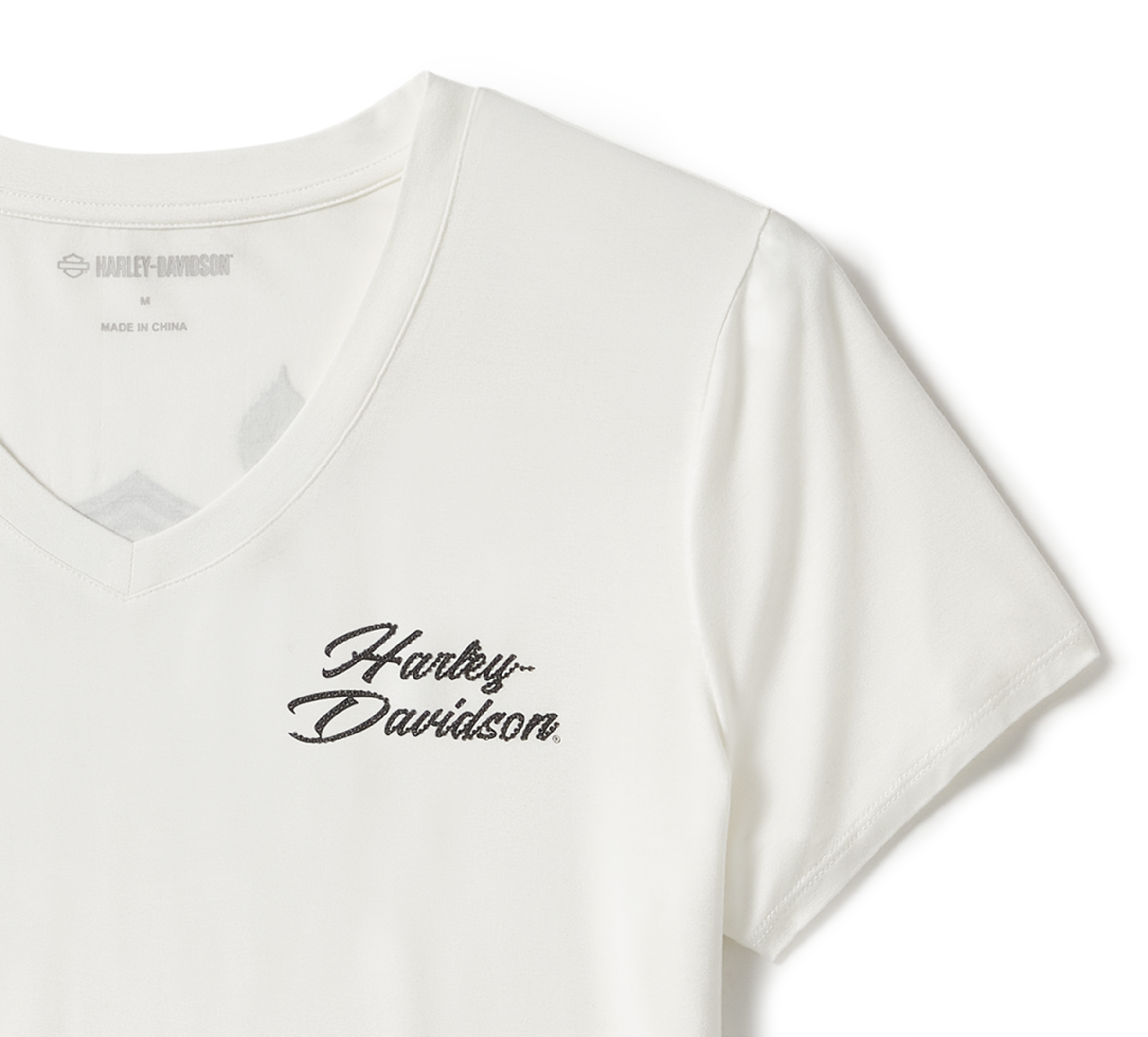 Women's Rose & Thorn Bling V Neck Tee