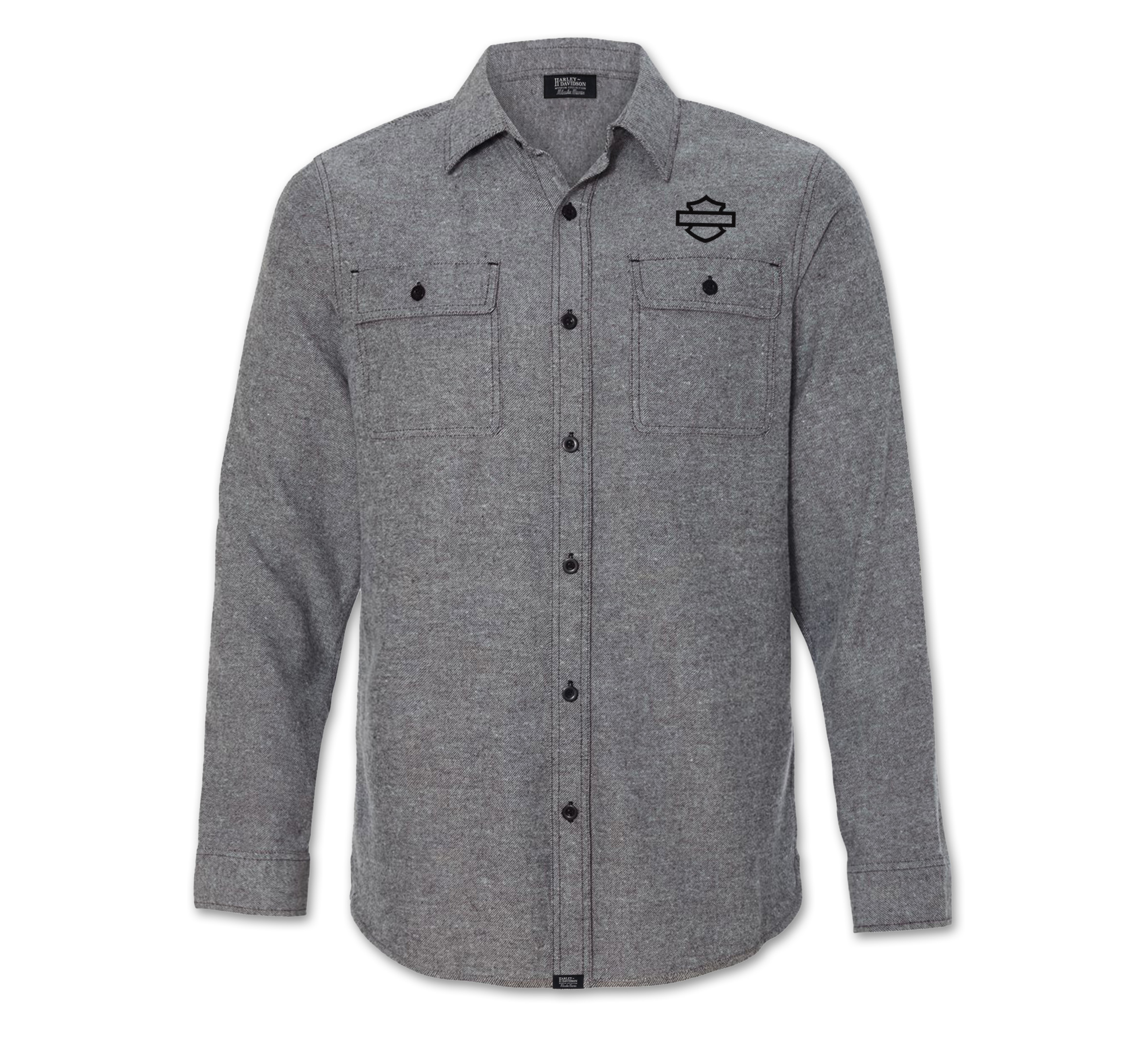 Men's H-D Empty Bar & Shield Button Up