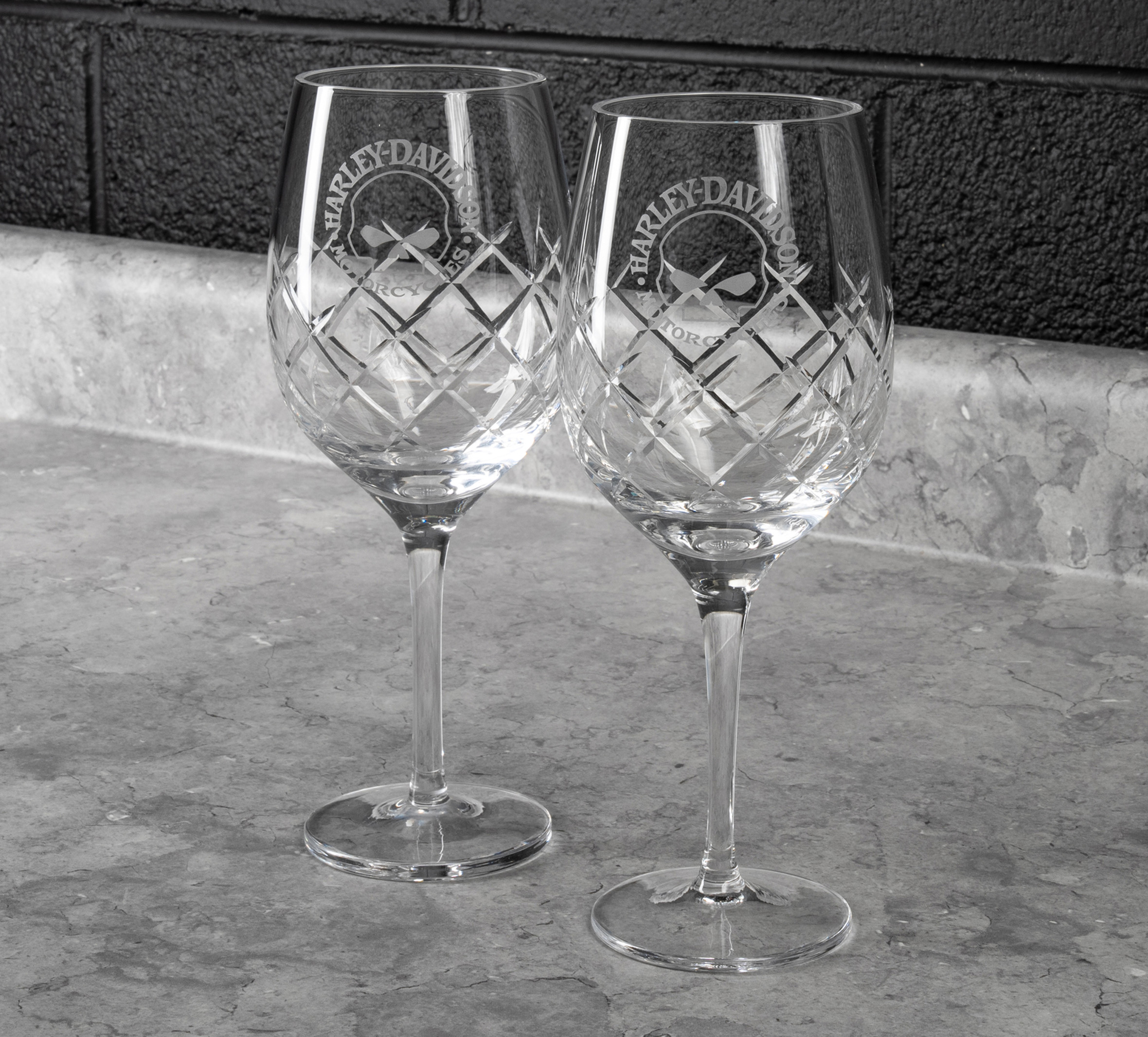 Pebbled Wine Glass Set of 2 | Harley-Davidson USA