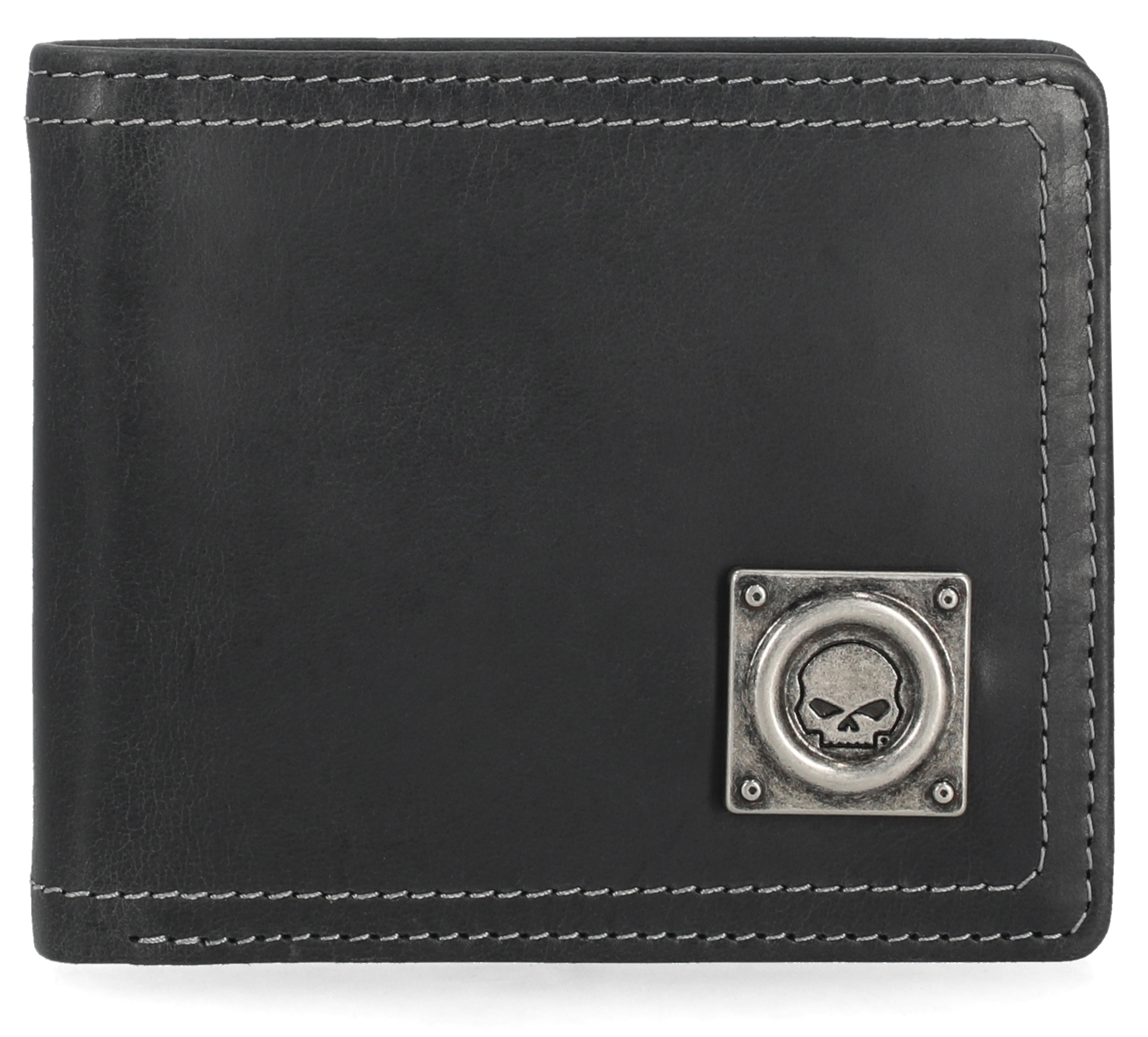 Skull Stitch Passcase Wallet
