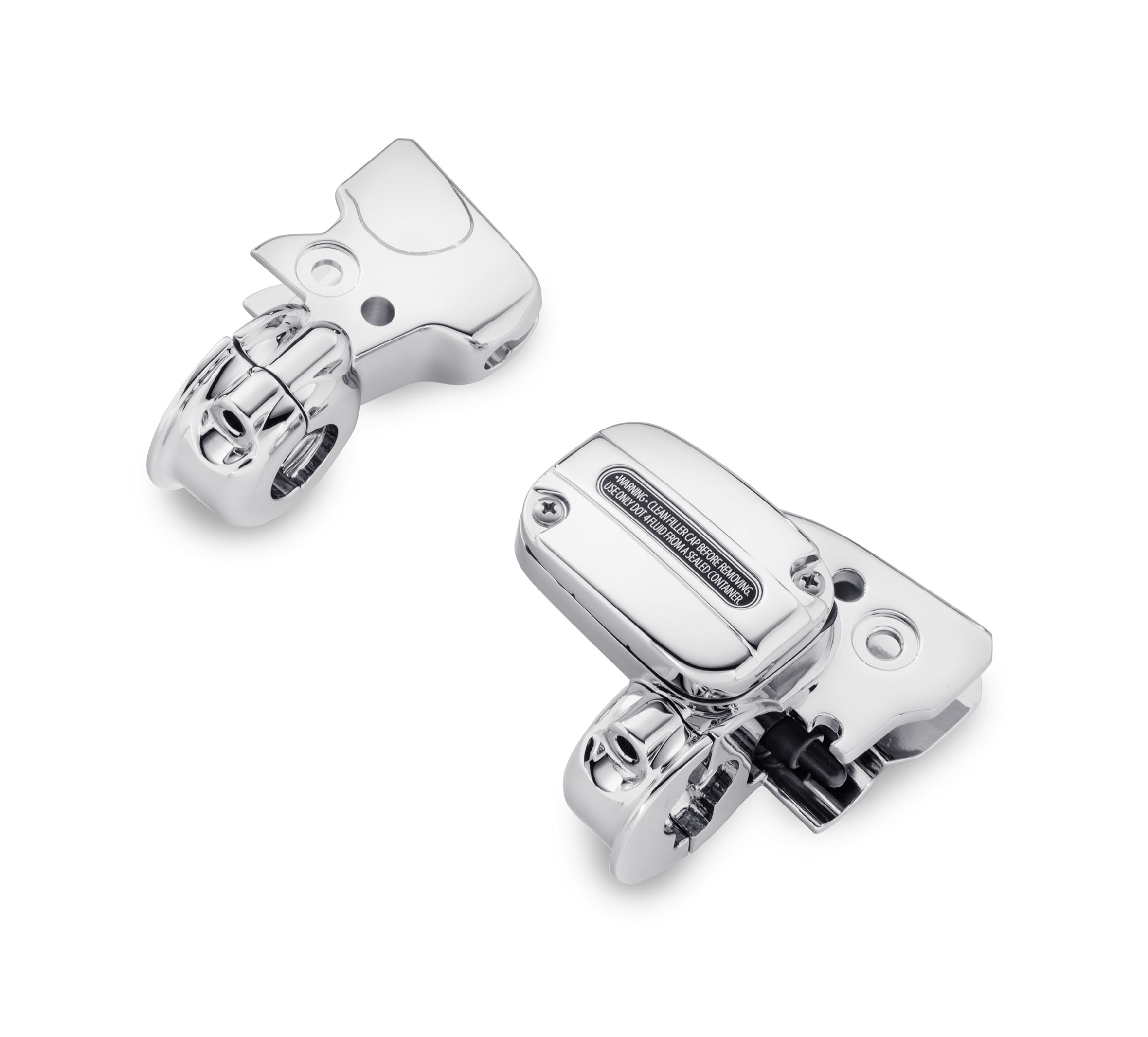 Chrome Clutch Bracket & Master Cylinder Reservoir Kit