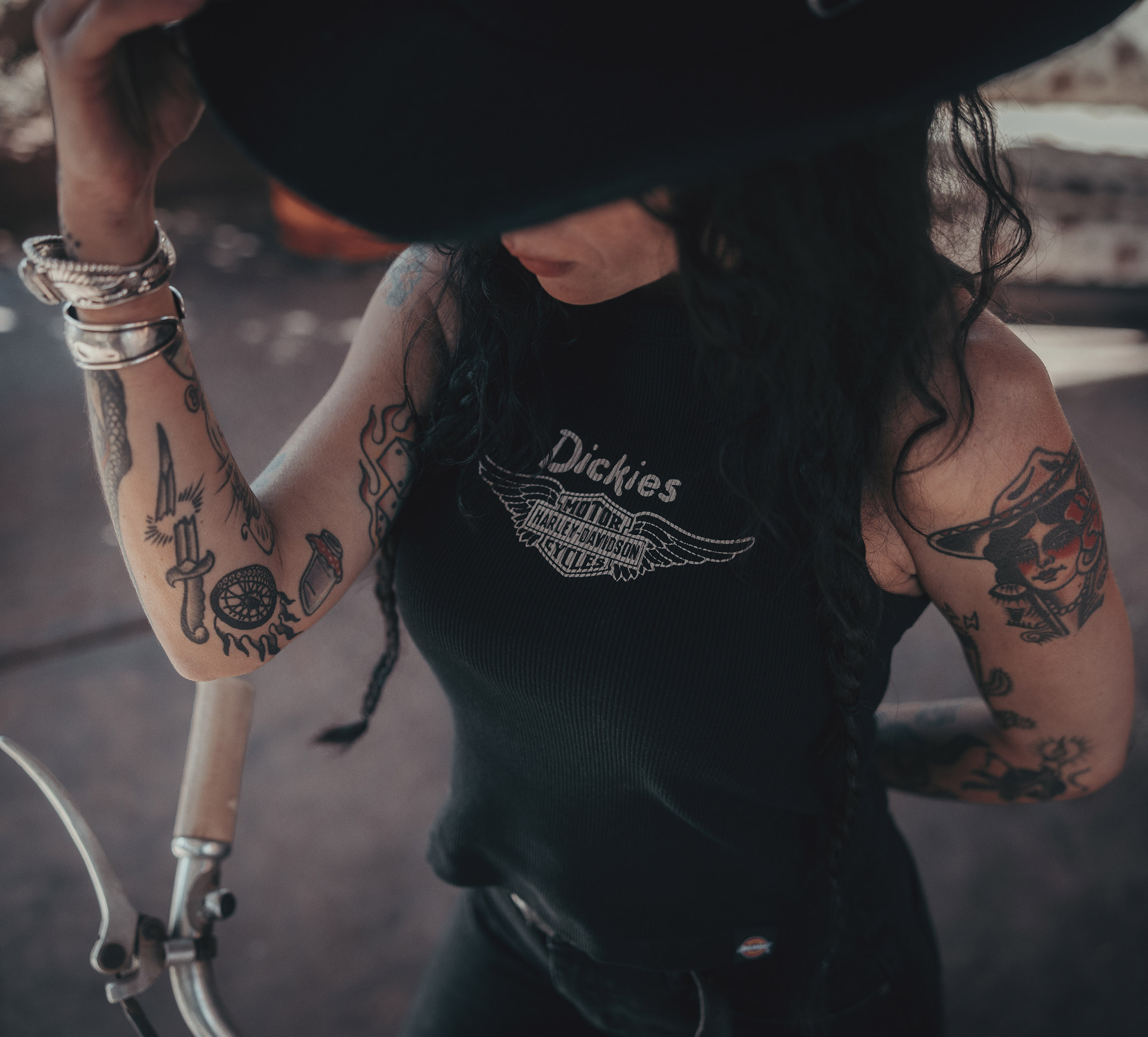 Women's Dickies x H-D Winged Bar & Shield Ribbed Tank