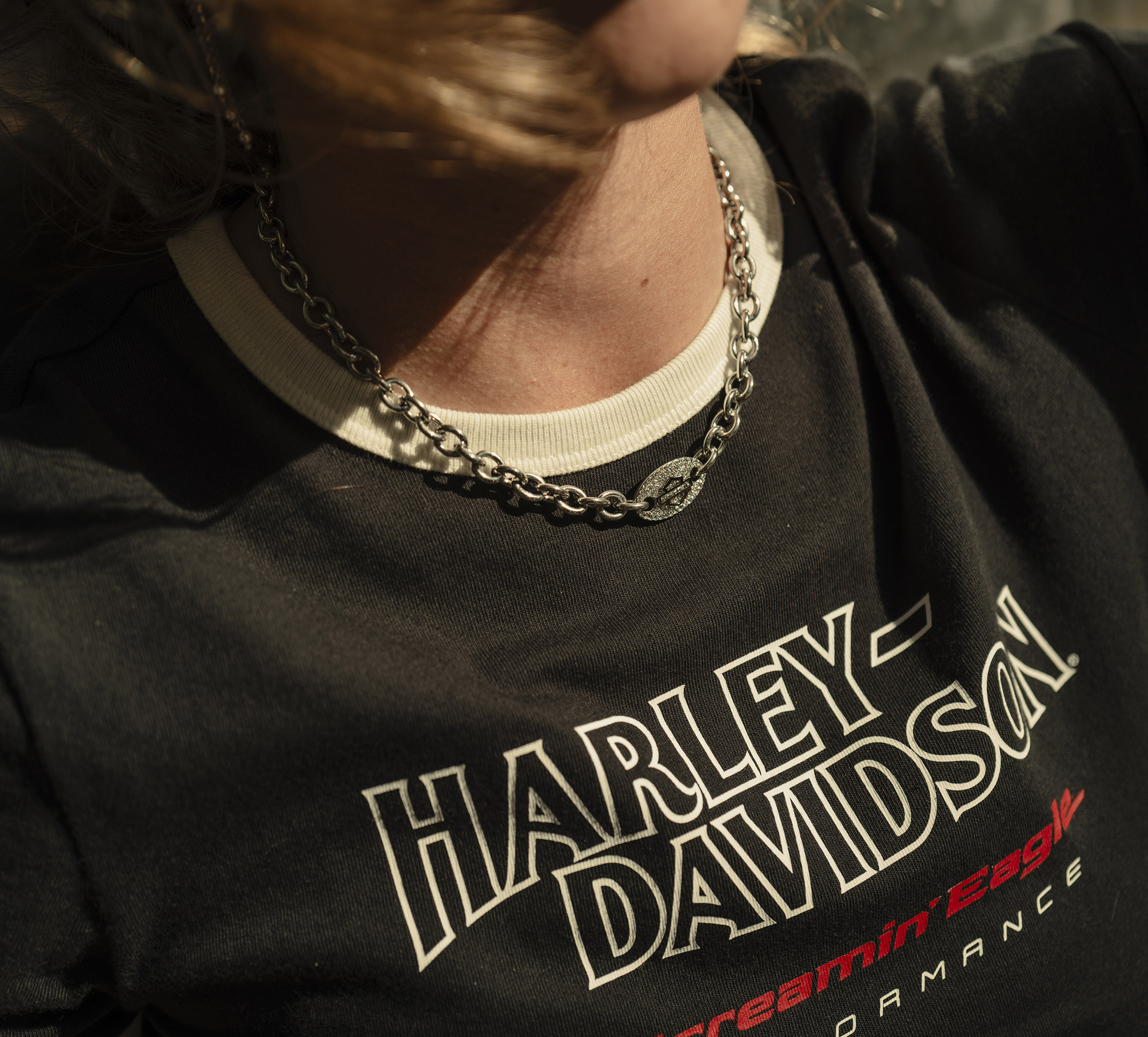 Women's Screamin' Eagle Drop H Ringer Tee