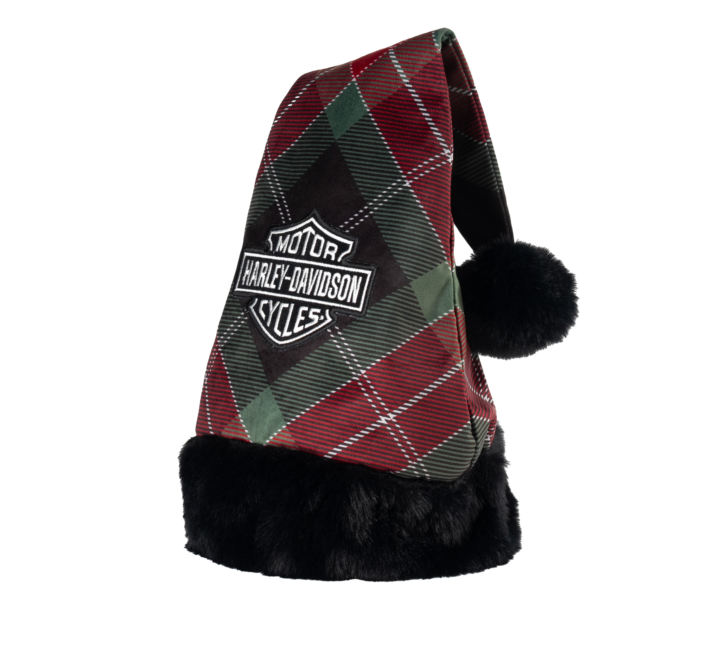 Holiday Plaid Santa Hat
