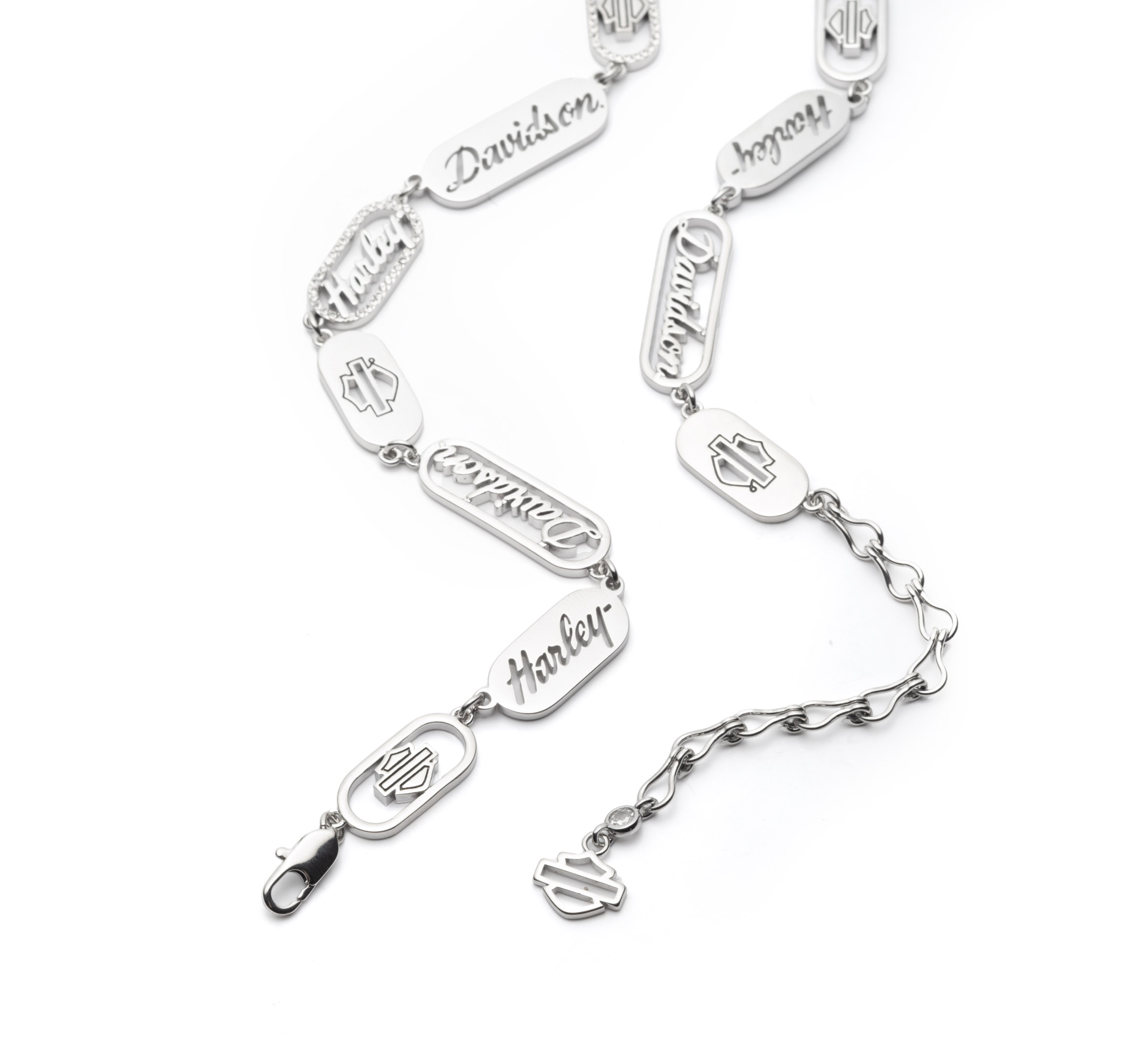 Women's 16" Harley-Davidson Cut Out Oval Link Necklace