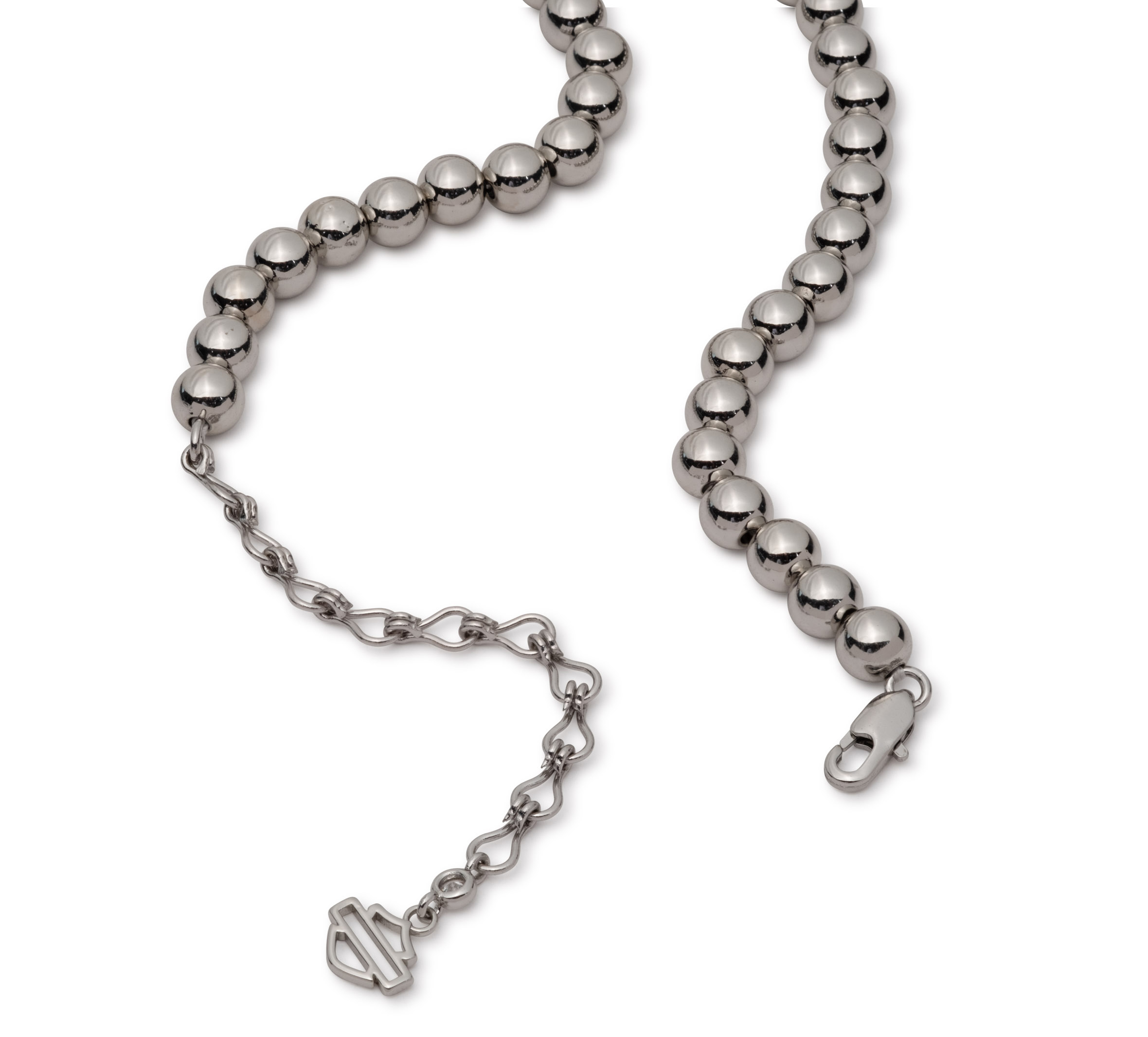 Women's 16" Bar & Shield  Bead Toggle Necklace