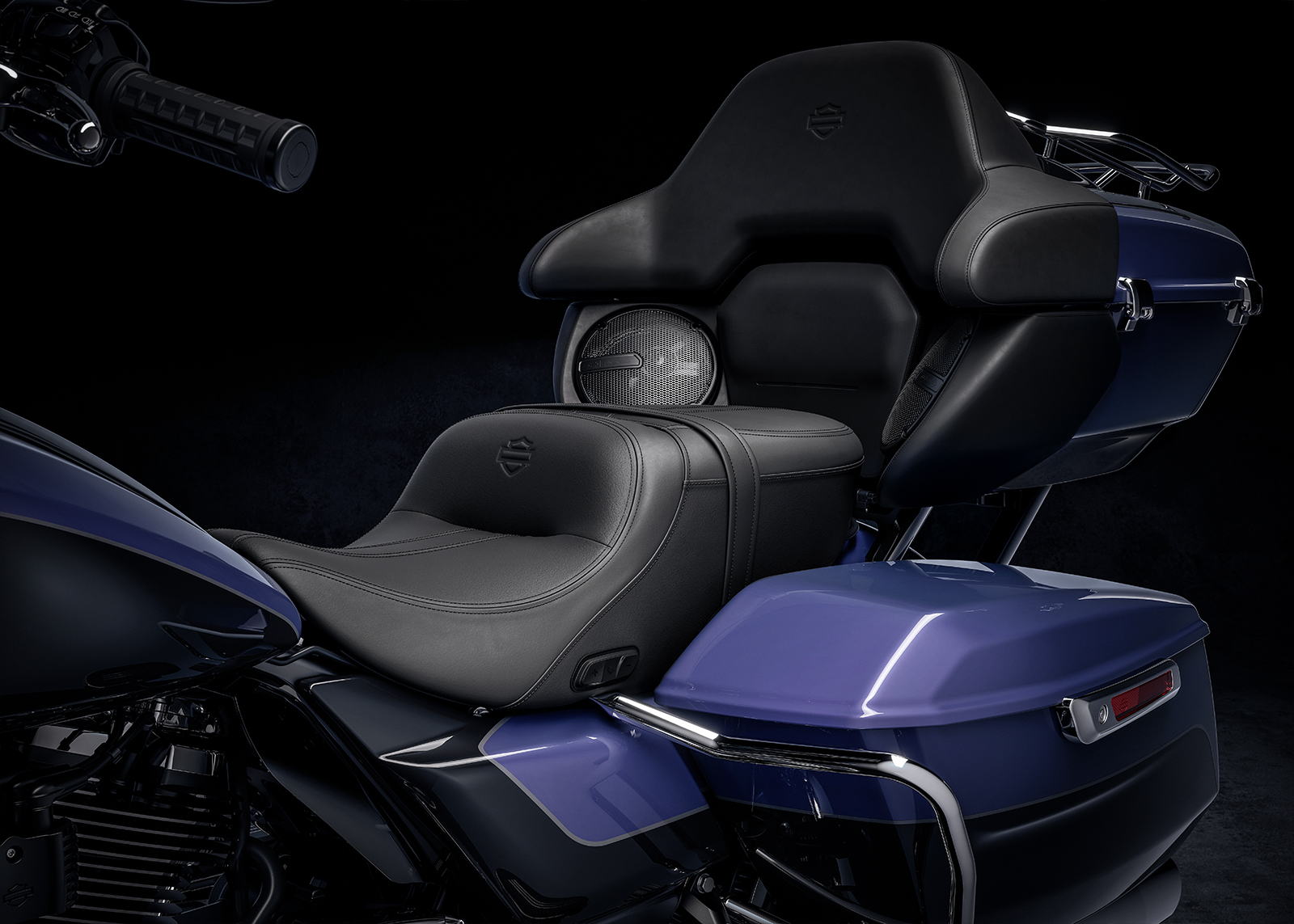 Controles de asiento de la motocicleta Road Glide Limited 2026