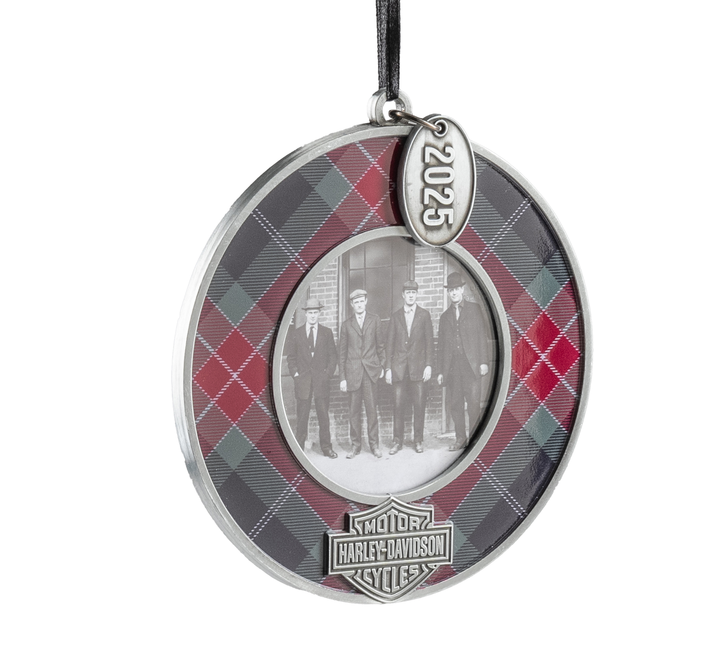 2025 Holiday Plaid Picture Frame Ornament