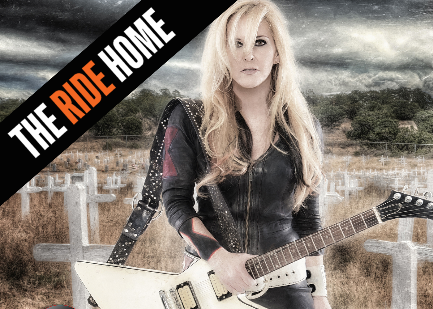 The Ride Home promotional graphic featuring Lita Ford with electric guitar