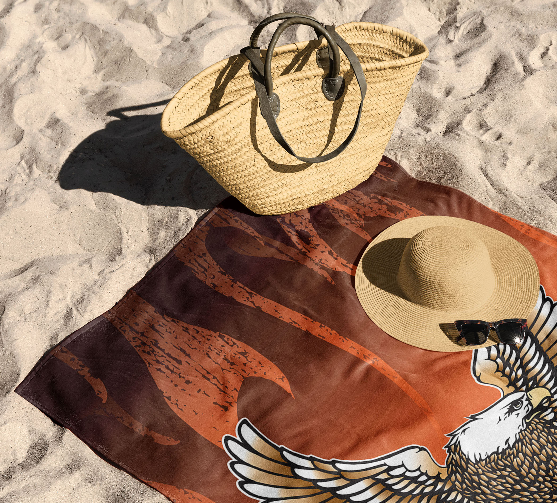 Flying Flames Microfiber Beach Towel