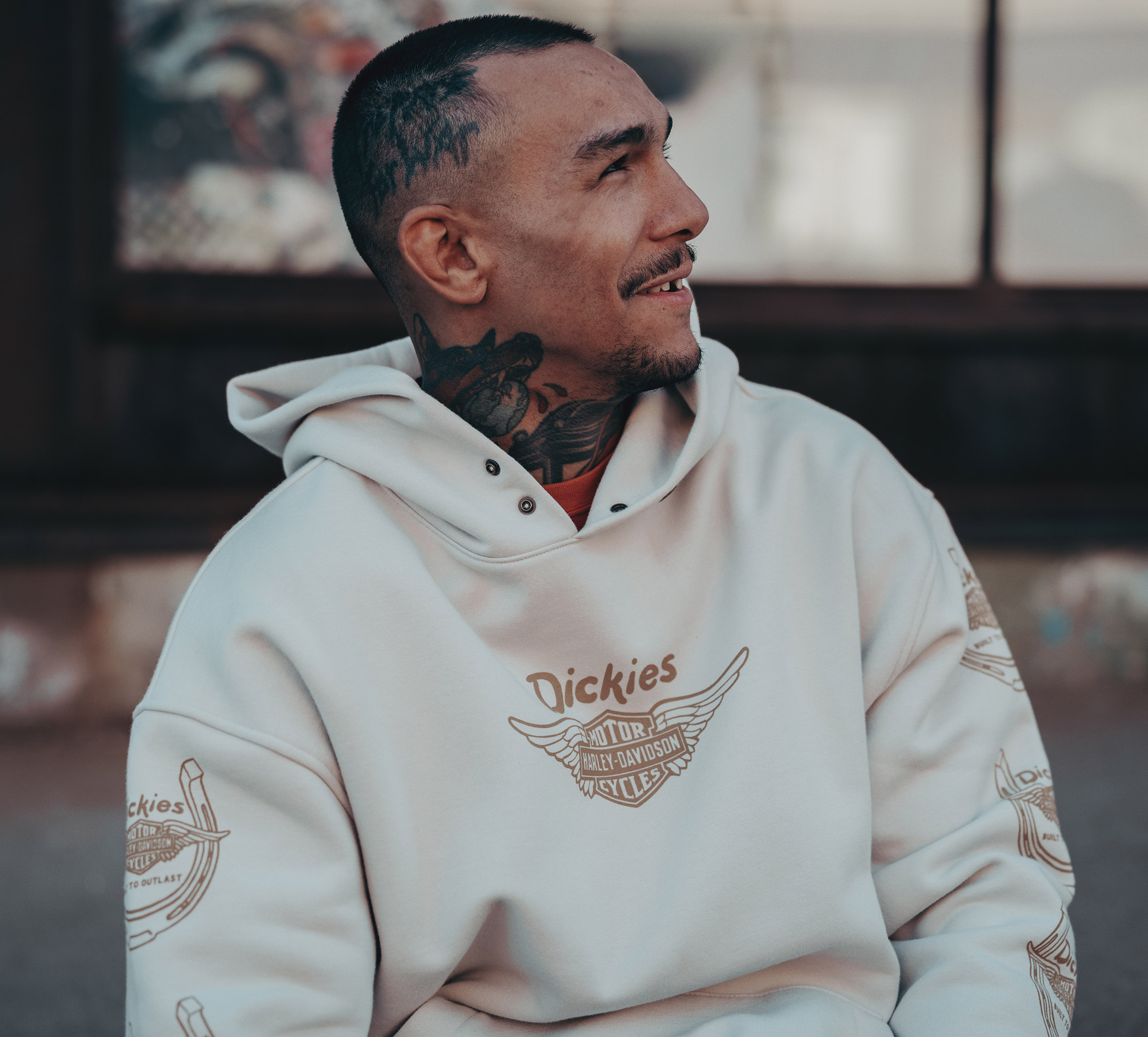 Dickies x H-D Winged Horseshoe Oversized Pullover Hoodie