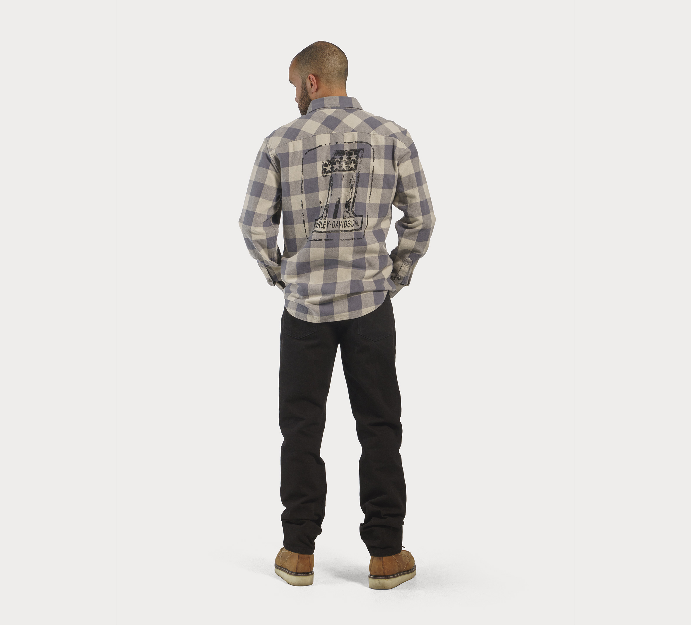 Men's #1 Logo Plaid Shirt