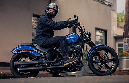 Man sitting on motorcycle