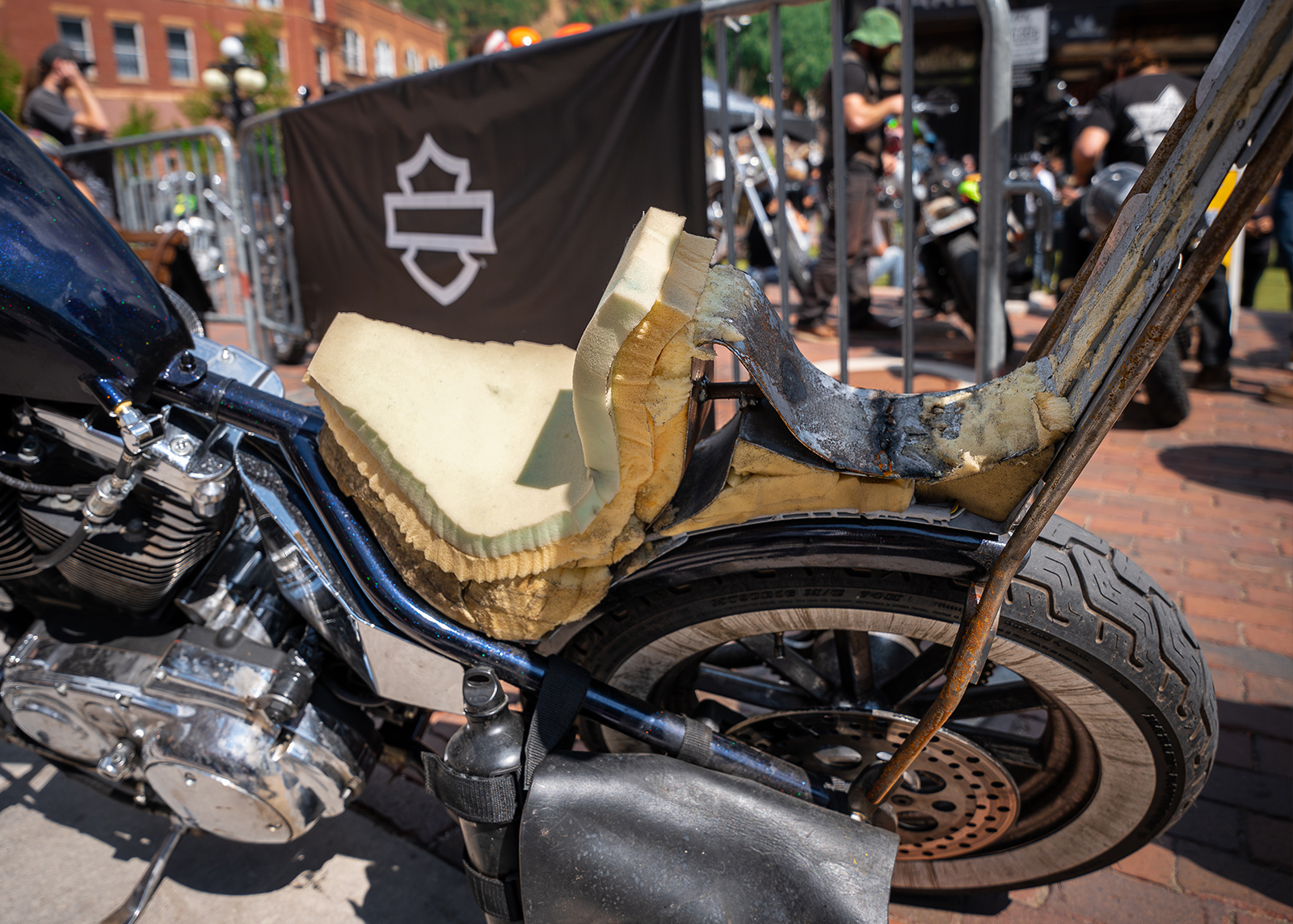 A king and queen seat is shown with no upholstery 