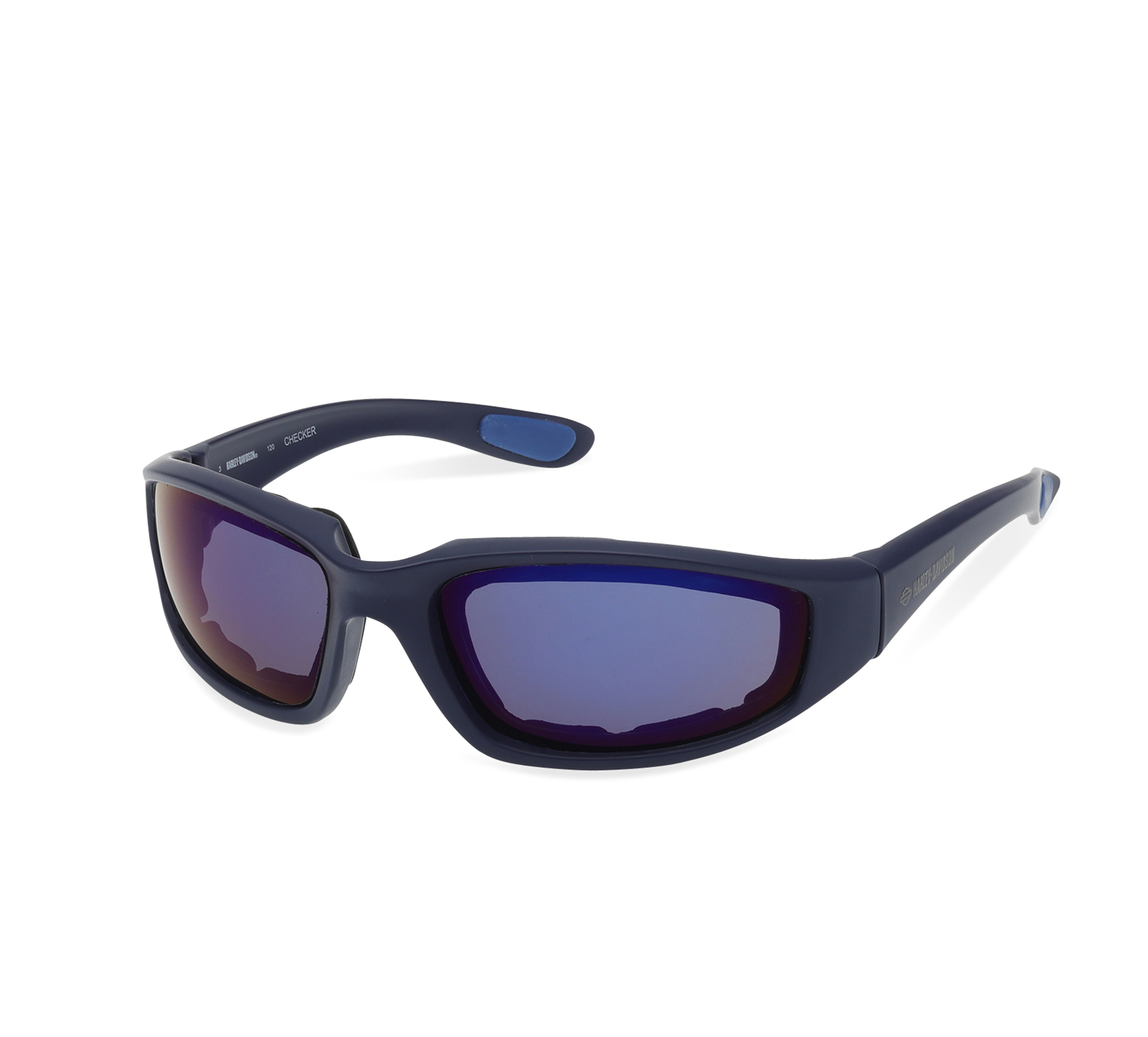 Checker Oval Mototcycle Riding Wrap Sunglasses
