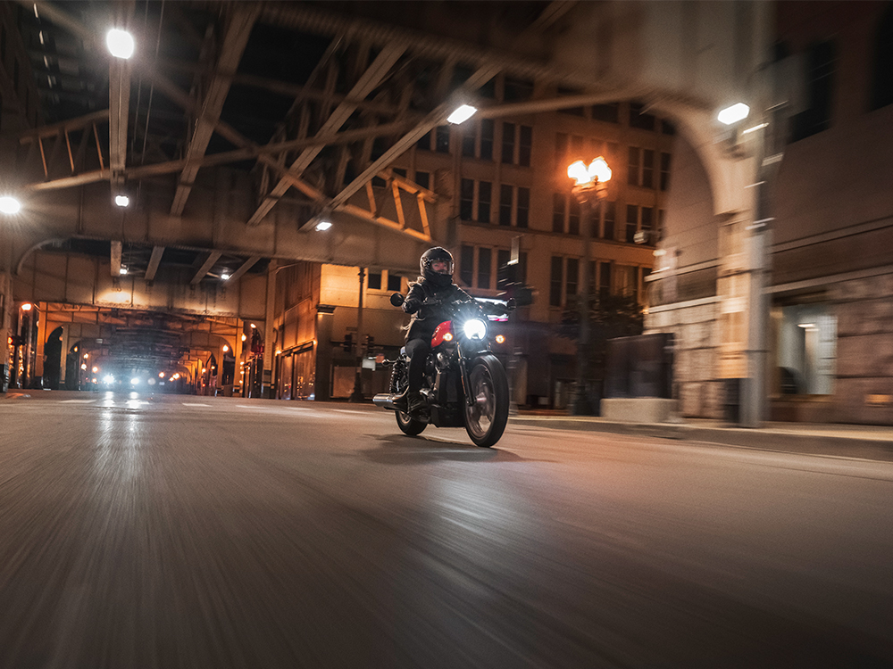 Nighster crusing the street at night