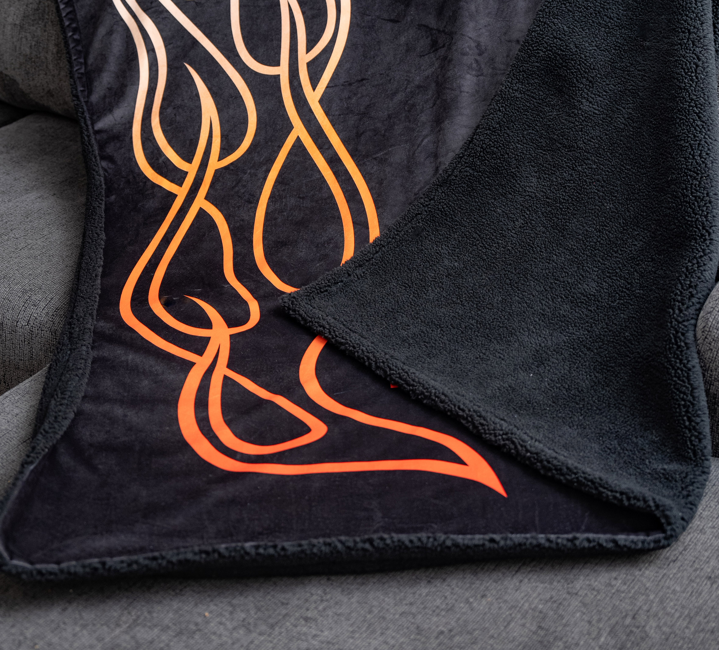 Bar & Shield Flames Blanket