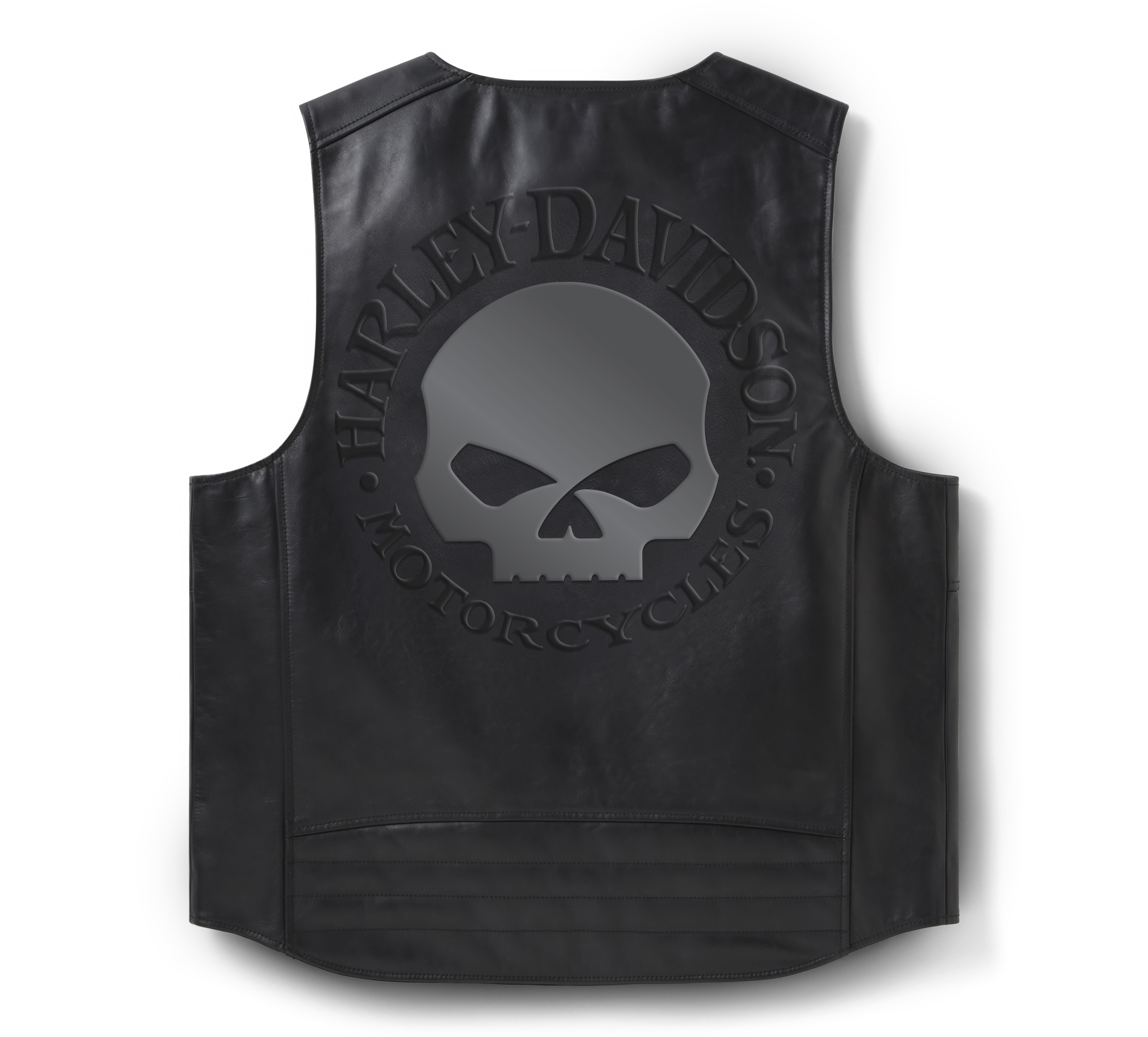 Men's Willie G Skull Reflective Leather Vest | Harley-Davidson CA