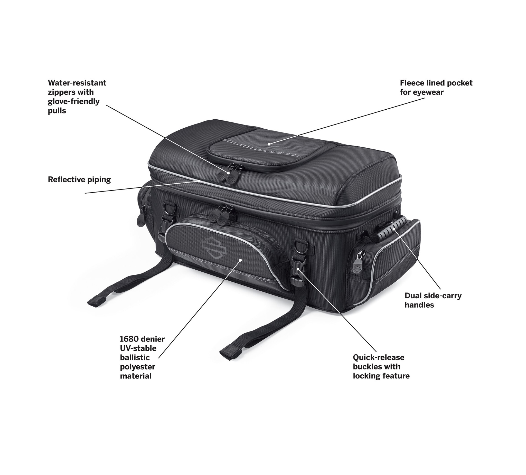 Onyx Premium Luggage Tour-Pak Rack Bag