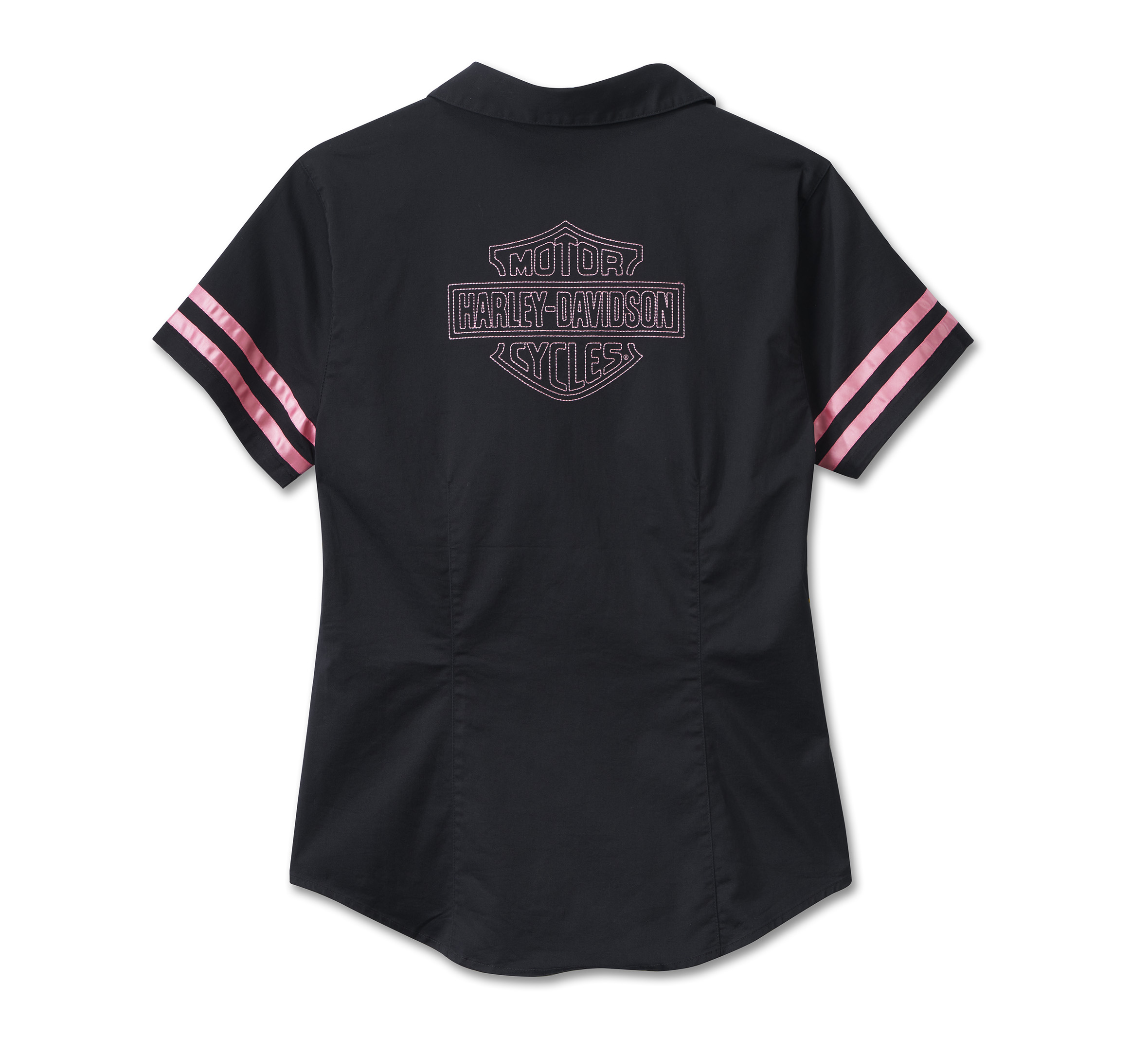 Women's Pink Label Short Sleeve Zip Front Shirt