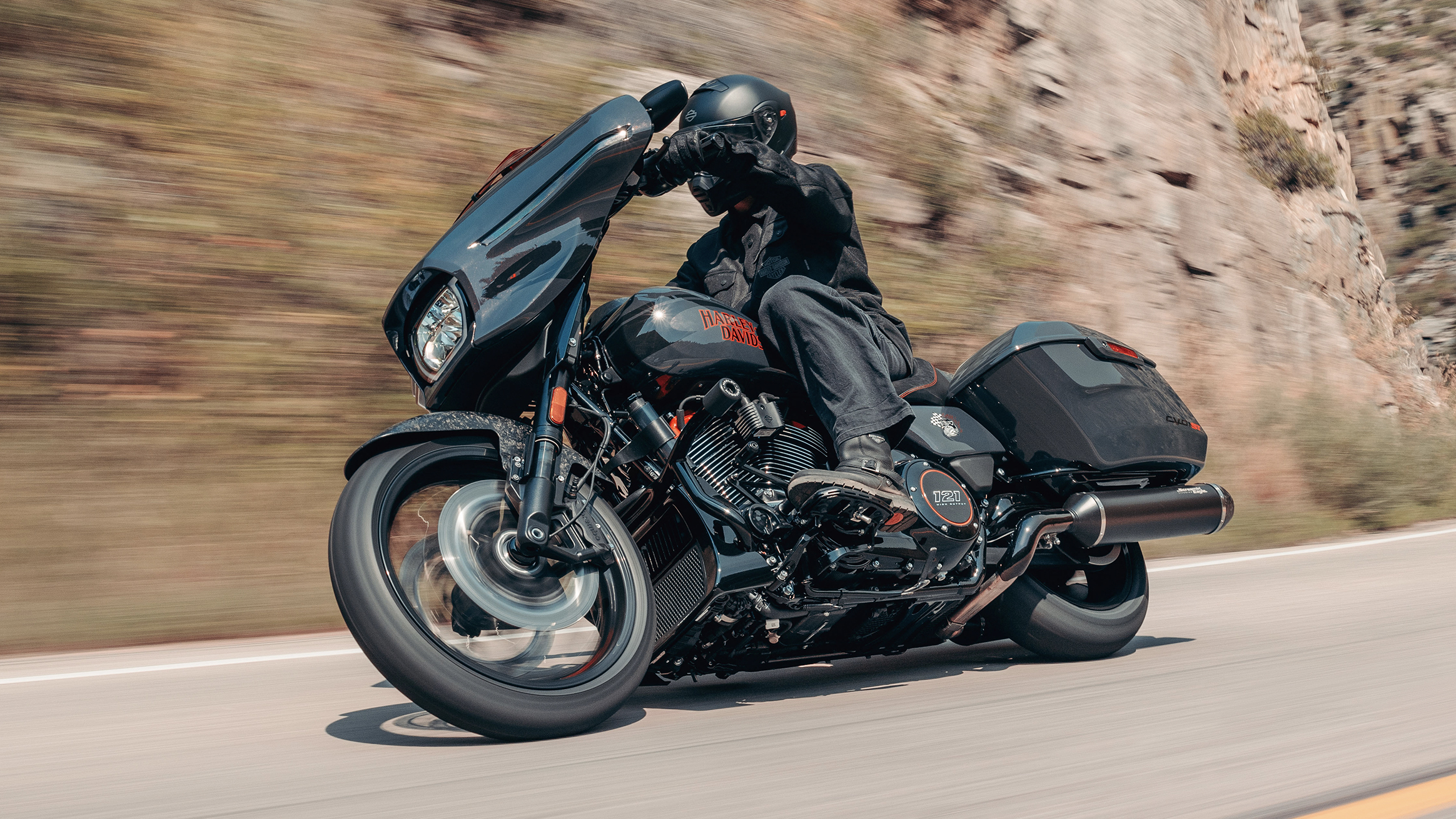 2026 CVO Street Glide ST Riding Shot