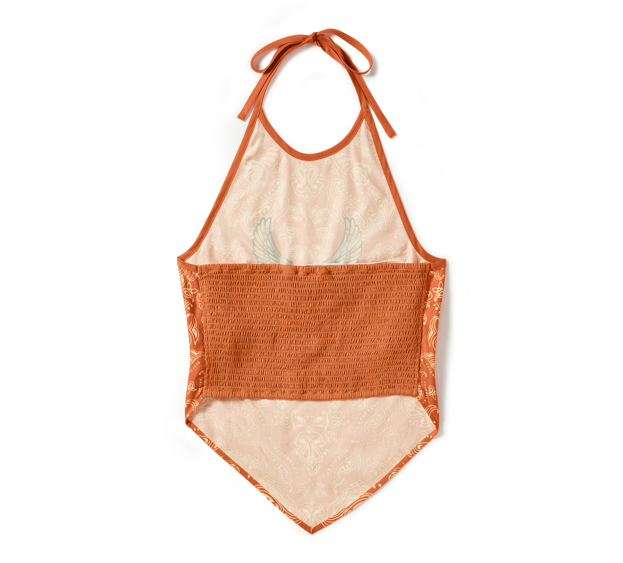 Women's Neon Eagle Paisley Bandana Halter