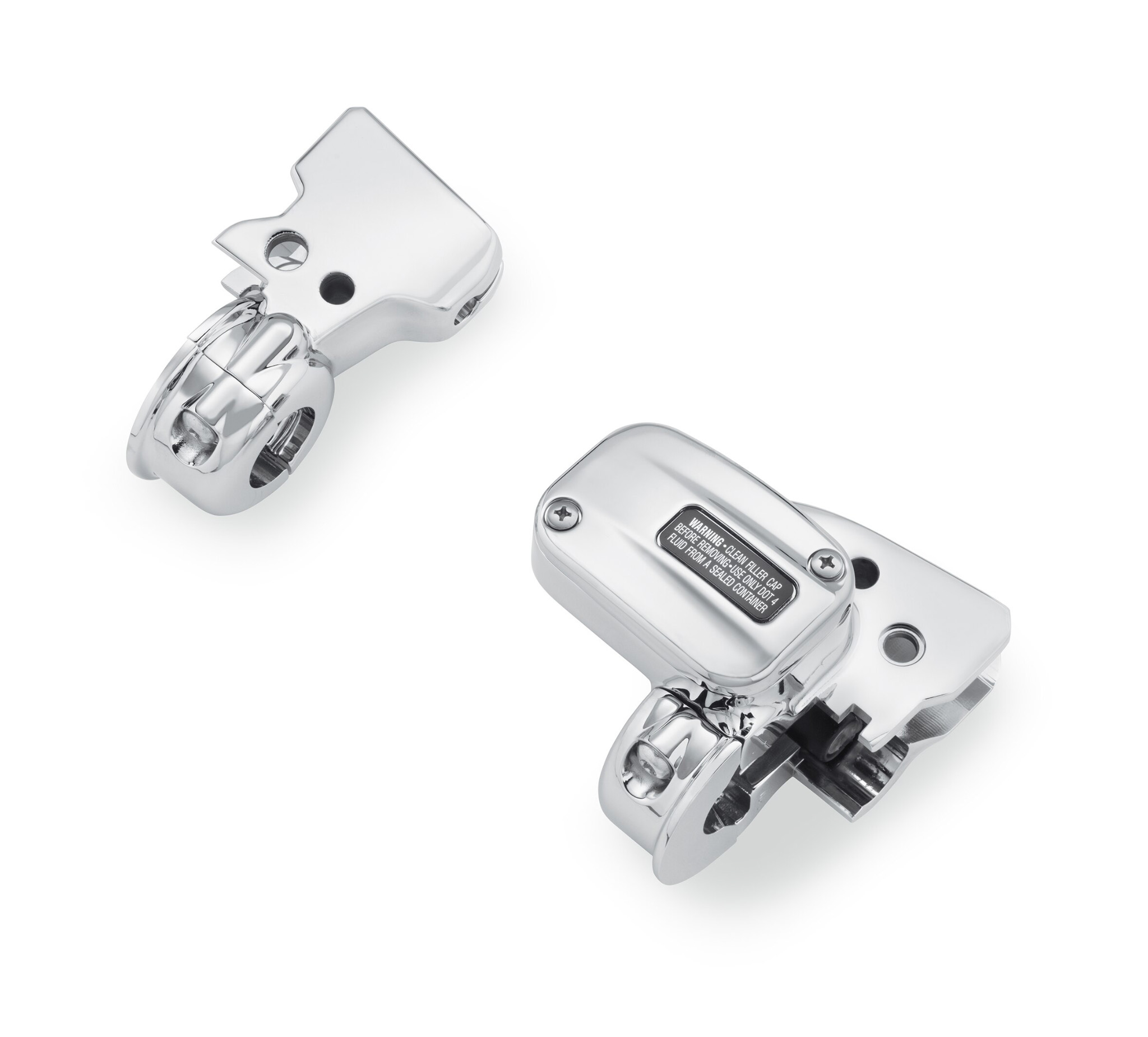 Kit de support d'embrayage et de réservoir de maître-cylindre chromés