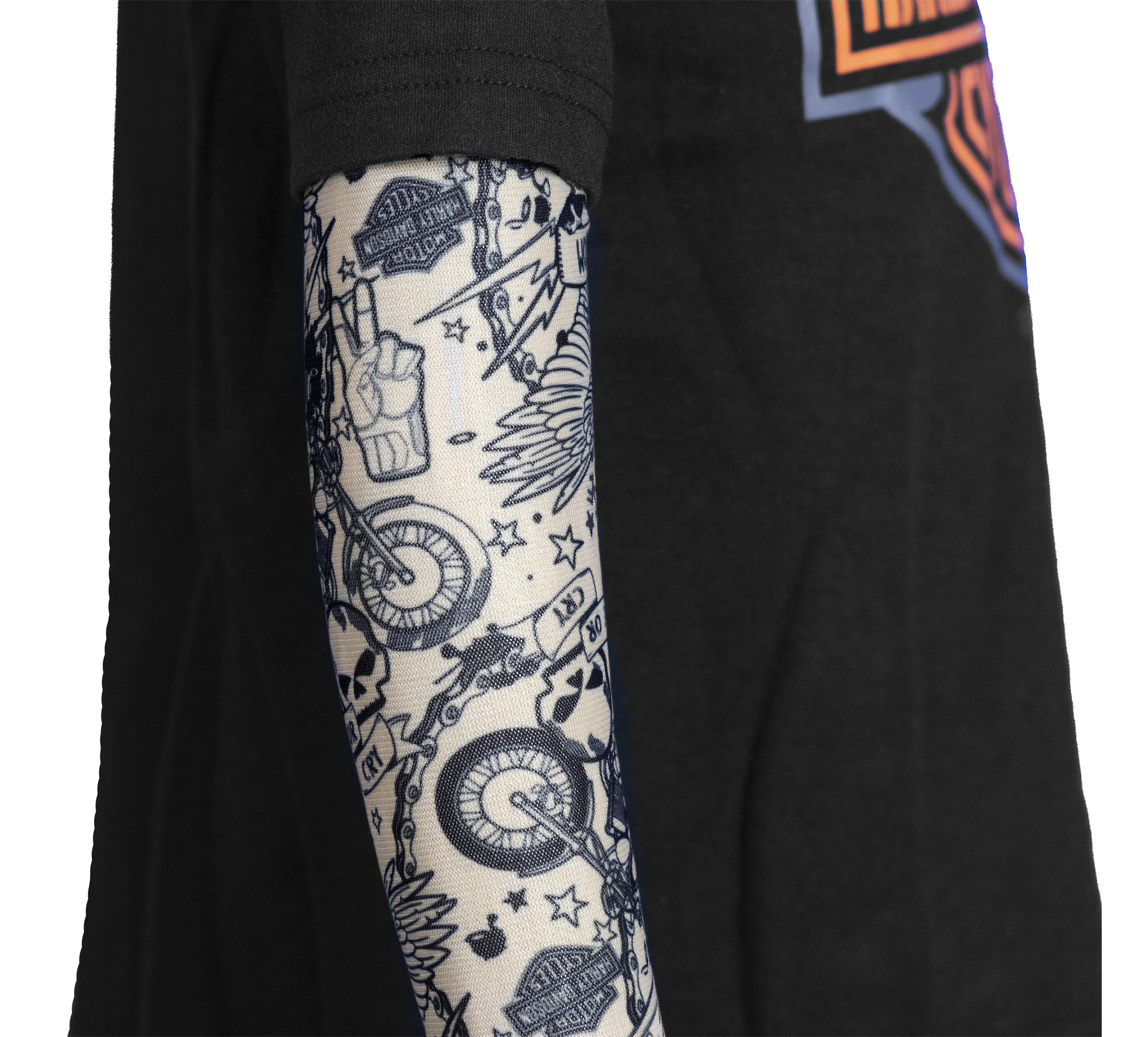 Infant Boy's Mesh Tattoo Sleeve Creeper